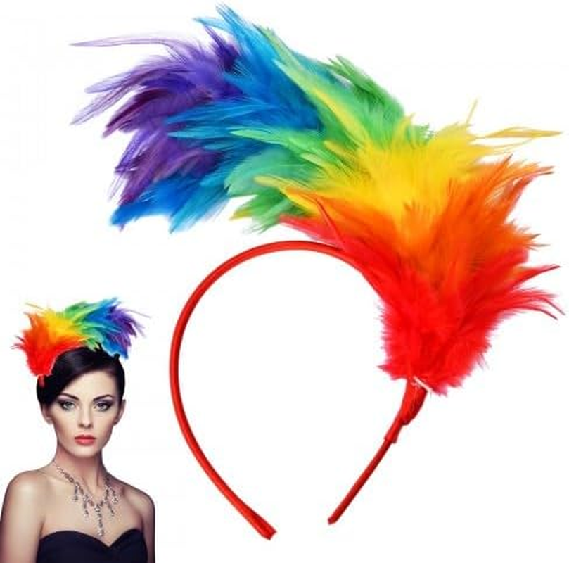 Ehuihuan Headpiece, Rainbow Hair Accessories, Festive Stage Performances, Carnival Accessories, Rainbow Headbands image number 5