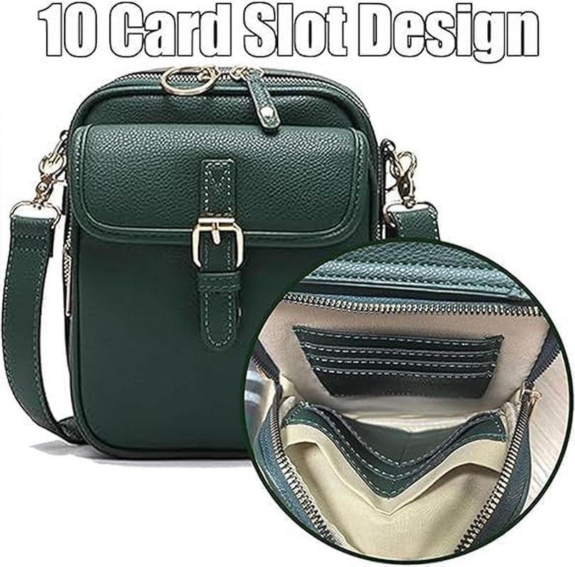 Collaboraten1 Crossbody Leather Bag, Forcipower Crossbody Bag for Women, Vintage Cross Body Shoulder Purse, Anti-Theft image number 3