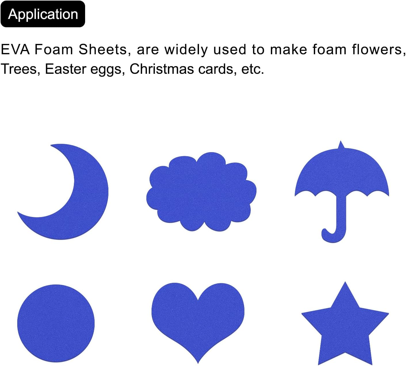 Sourcing Map EVA Foam Sheets Blue 9.8 Inch X 9.8 Inch 5Mm Thick Crafts Foam Sheets for Costumes, Arts and Crafts Projects Pack of 8