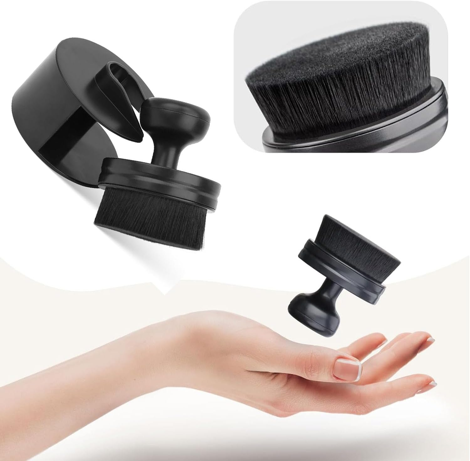 Paifeancodill Car Interior Detail Brush,1Pcs Car Detail Wheel Brush Car Tire Brush Car Tire Polishing Brush High Density Tire Polishing Applicator Brush Car Tire Decoration Applicator Brush (Black) image number 6