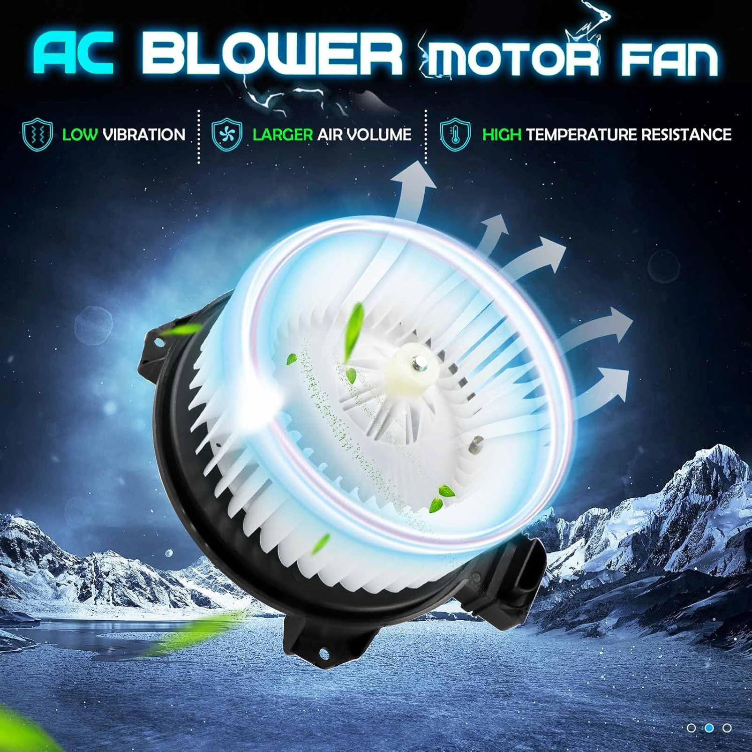 HVAC Heater Blower Motor with Wheel Fan Cage Fits 2007-2015 Mazda CX-9, Replaces TD11-61-B10 700289