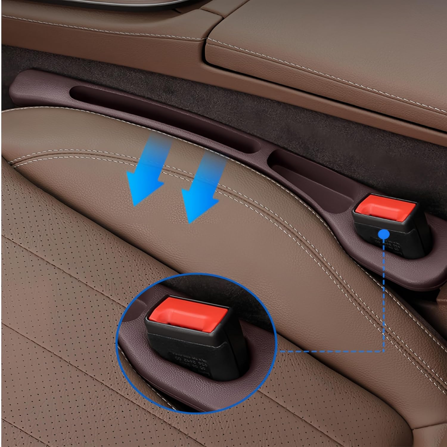 RJDJDLXM 2025 Upgraded Car Seat Gap Organizer Storage Box, Storage Box for Car Seats, Universal Organizer Car Seat Gap Filler (Black) image number 2