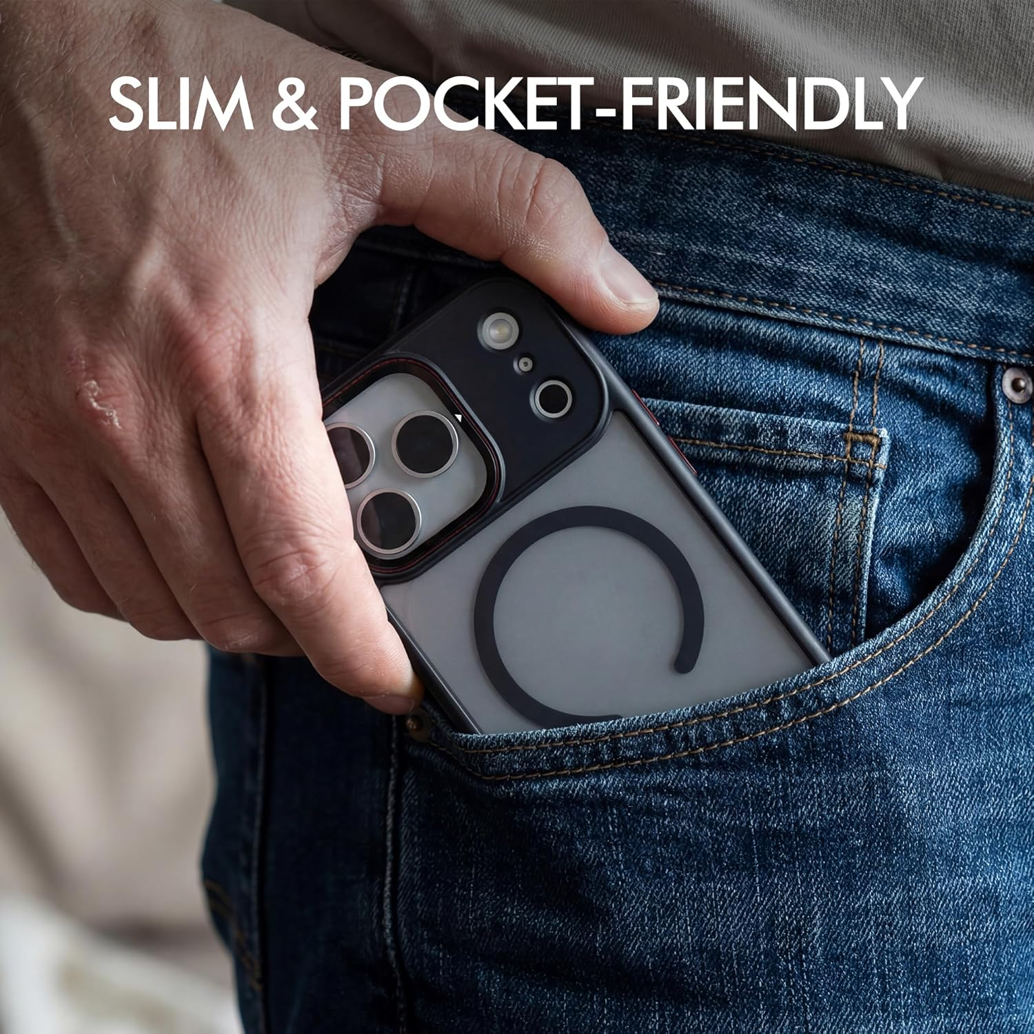 Giai for Iphone 17 Pro Case with Detachable Magnetic UV Protection Filter, Compatible with Magsafe, Magnetic Shockproof Phone Case for Outdoor Shooting, Travel, and Daily Commuting