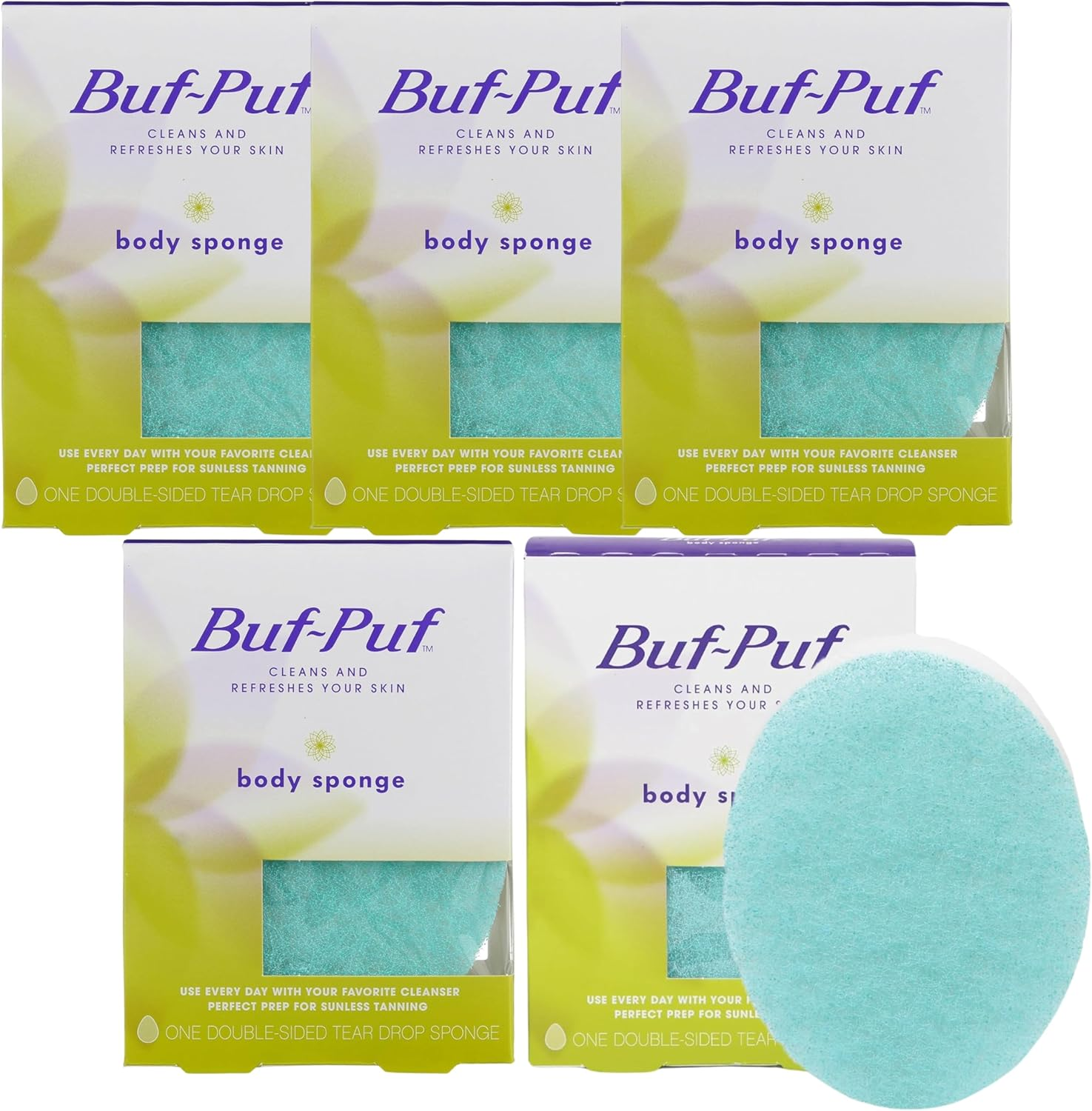 Buf, Puf Double, Sided Body Sponge (Quantity of 5) image number 5