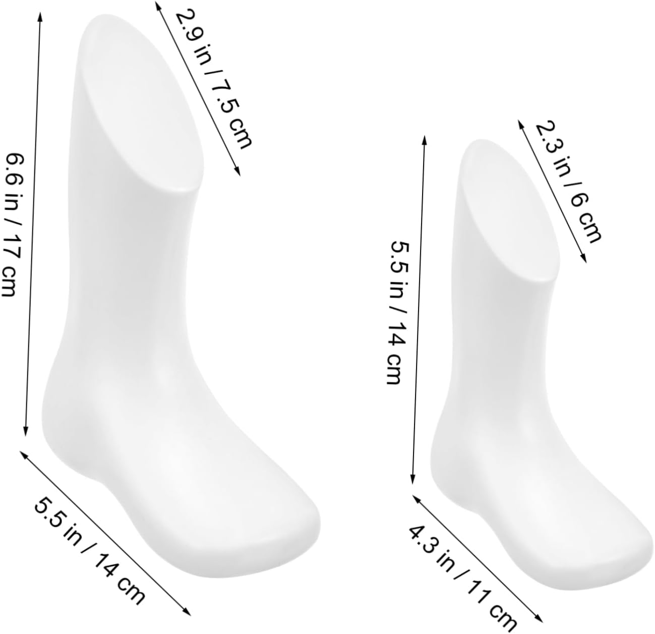 4Pcs Baby Foot Mannequin Plastic Foot Models 11.5Cm 14Cm Reusable for Store Shoe Mannequin Supply image number 5
