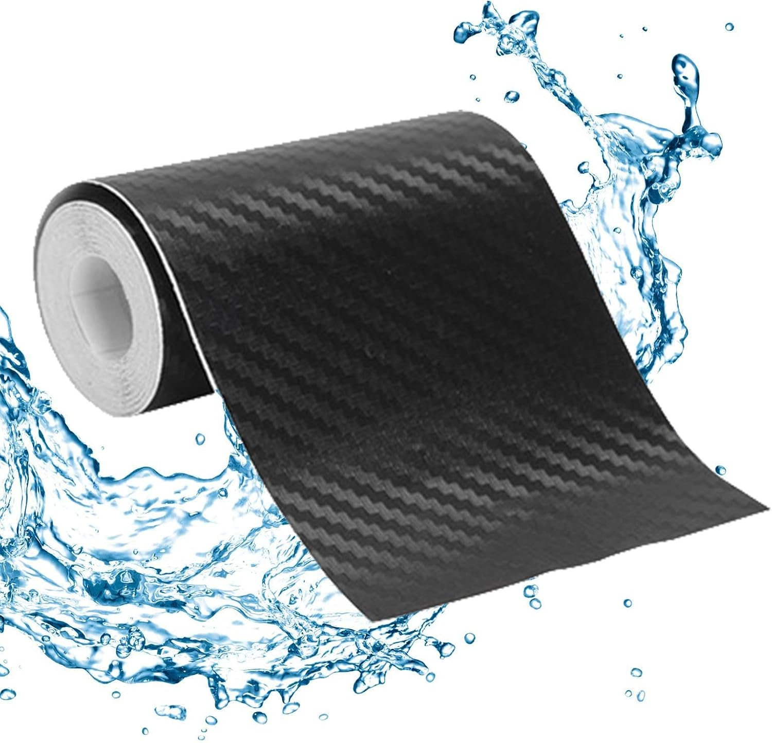 Maciun Car Carbon Fiber Tape - 3D Wrap Detailing Film, Adhesive Twill Weave Sheet Sticker, Protection Tape for Trunk Bumper Dashboard