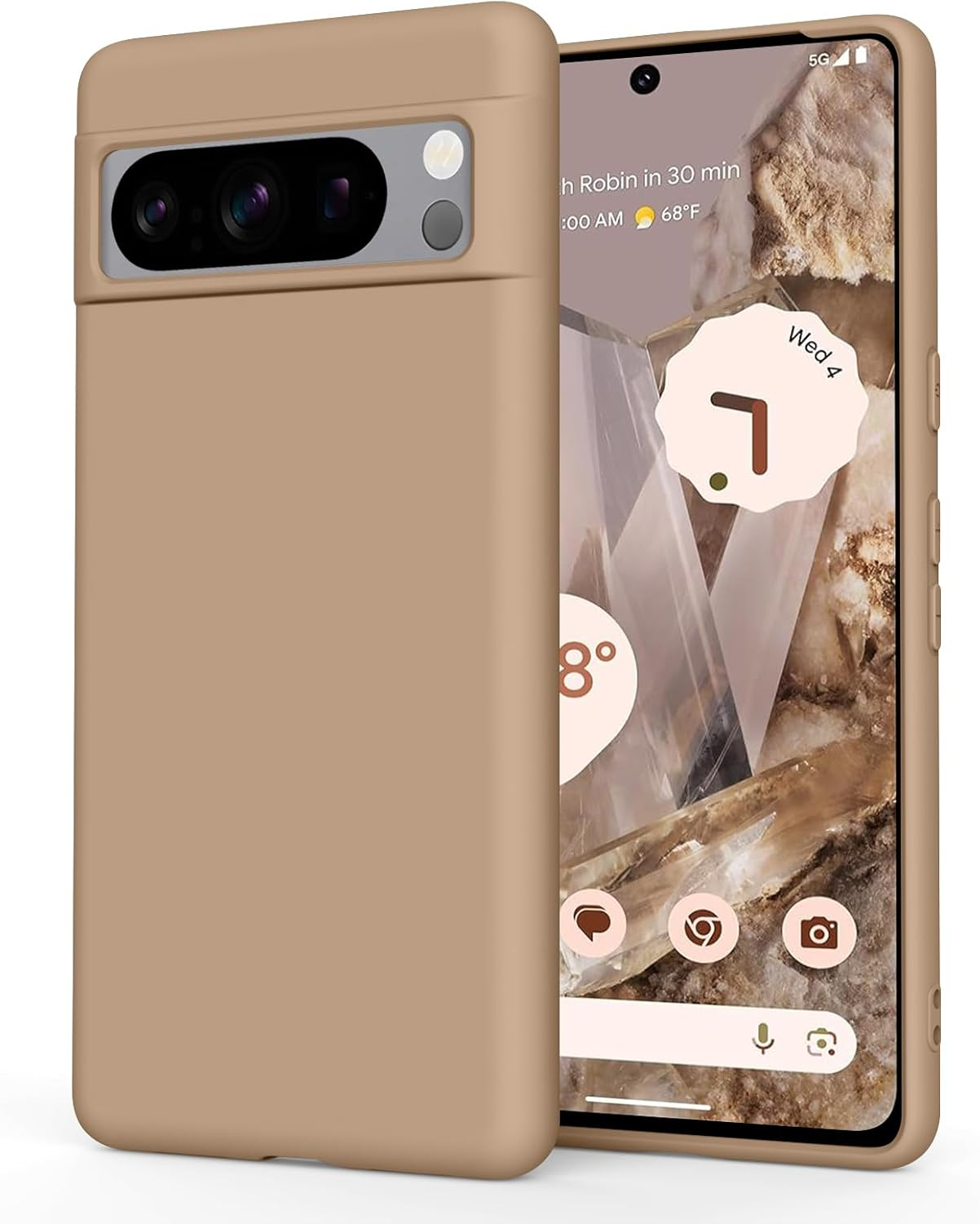 Silicone Case for Google Pixel 8 Pro Case(2023), Ultra Thin Flexible Premium Rubber Full Body Protection Anti-Fingerprint Dust-Proof Shockproof Anti-Scratch for Pixel 8 Pro Cover