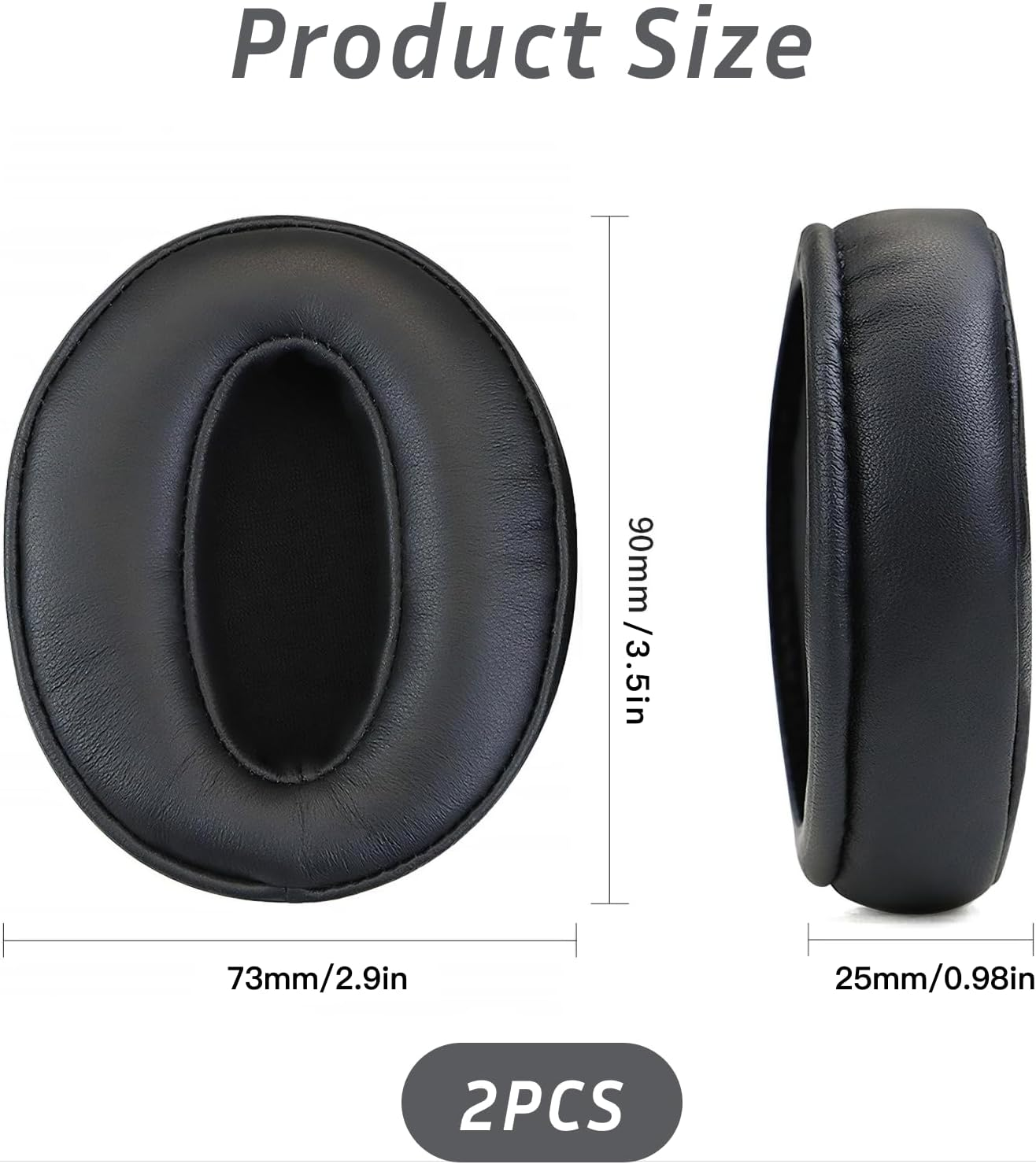Replacement Ear Pads for Sennheiser HD Series, Compatible with HD4.50BT, HD4.40, HD350BT, HD400S, HD458BT, HD300, Protein Leather Memory Foam Ear Cushions, Headphone Repair Kit (Black) image number 5