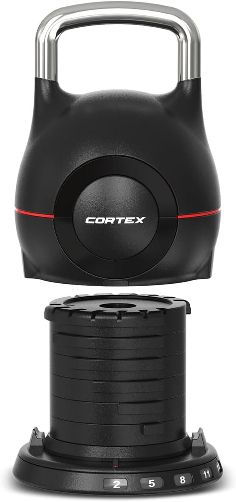 CORTEX 7-In-1 Revolock Quick Adjust 2Kg - 20Kg Kettlebell Revolutionary Fast Twist-Lock System for Easy Weight Adjustments Ergonomic Grip Handles Superior Locking Mechanism User Friendly Steel Weights image number 1