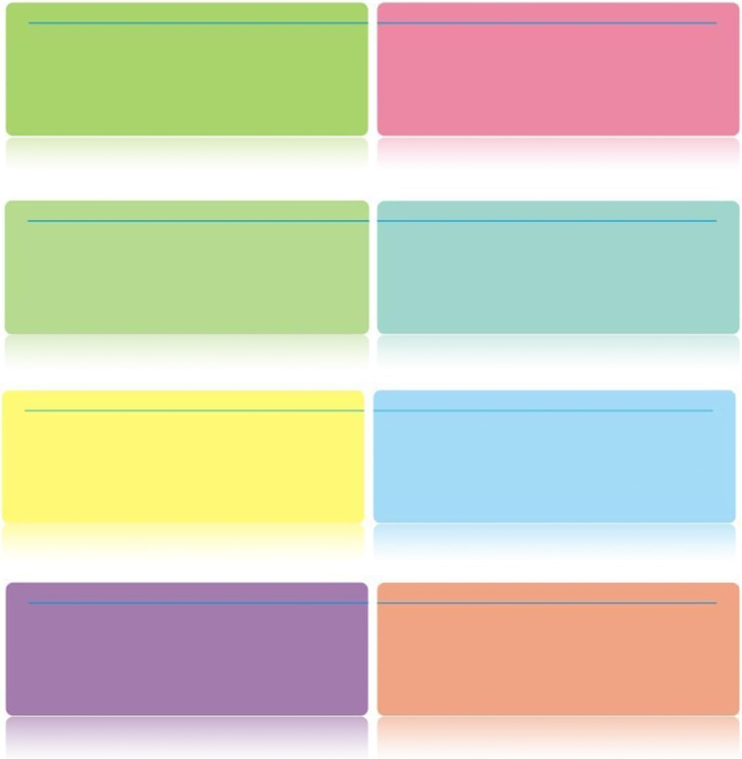 Quhoxdye 8 Pieces Guided Reading Highlight Strips Colored Overlays Bookmark Reading Tracking Rulers with Line for Dyslexia to Reduce Visual Stress (Style 2)