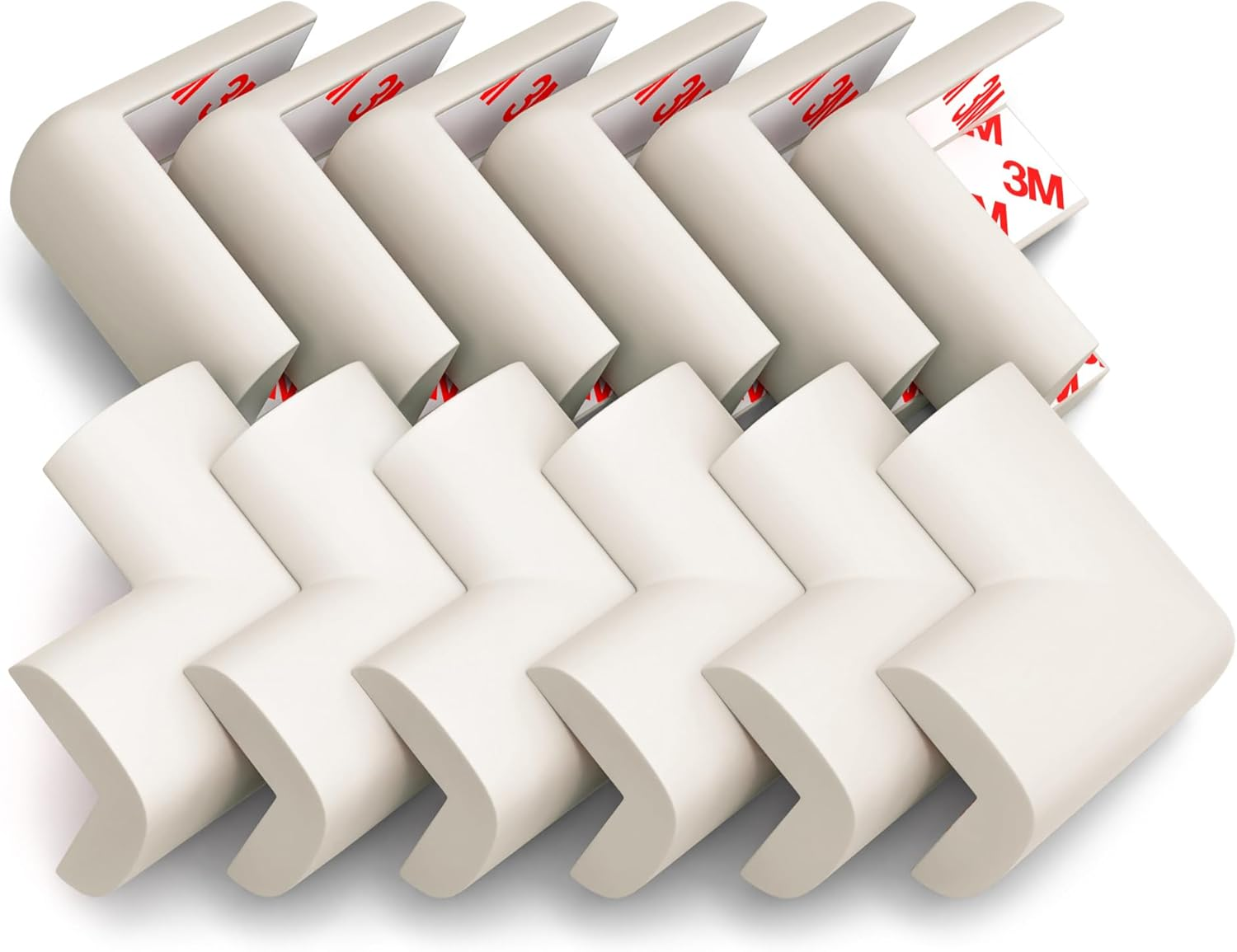8-Pack Corner Protectors Baby Proof, Furniture Corner and Edge Safety Bumpers, Soft Rubber Foam Cushion Covers, 3M Taped Corner Guards, Baby Child Proofing Pads, Table Corner Protectors, Brown