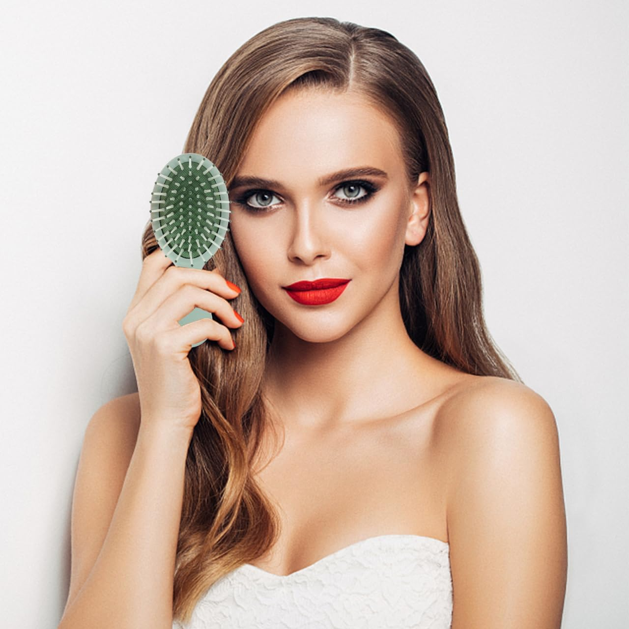 Healeved Travel Hair Brush Set 6-Piece Mini Detangling Brush for Wet Hair Soft and Gentle for on the Go and at Home