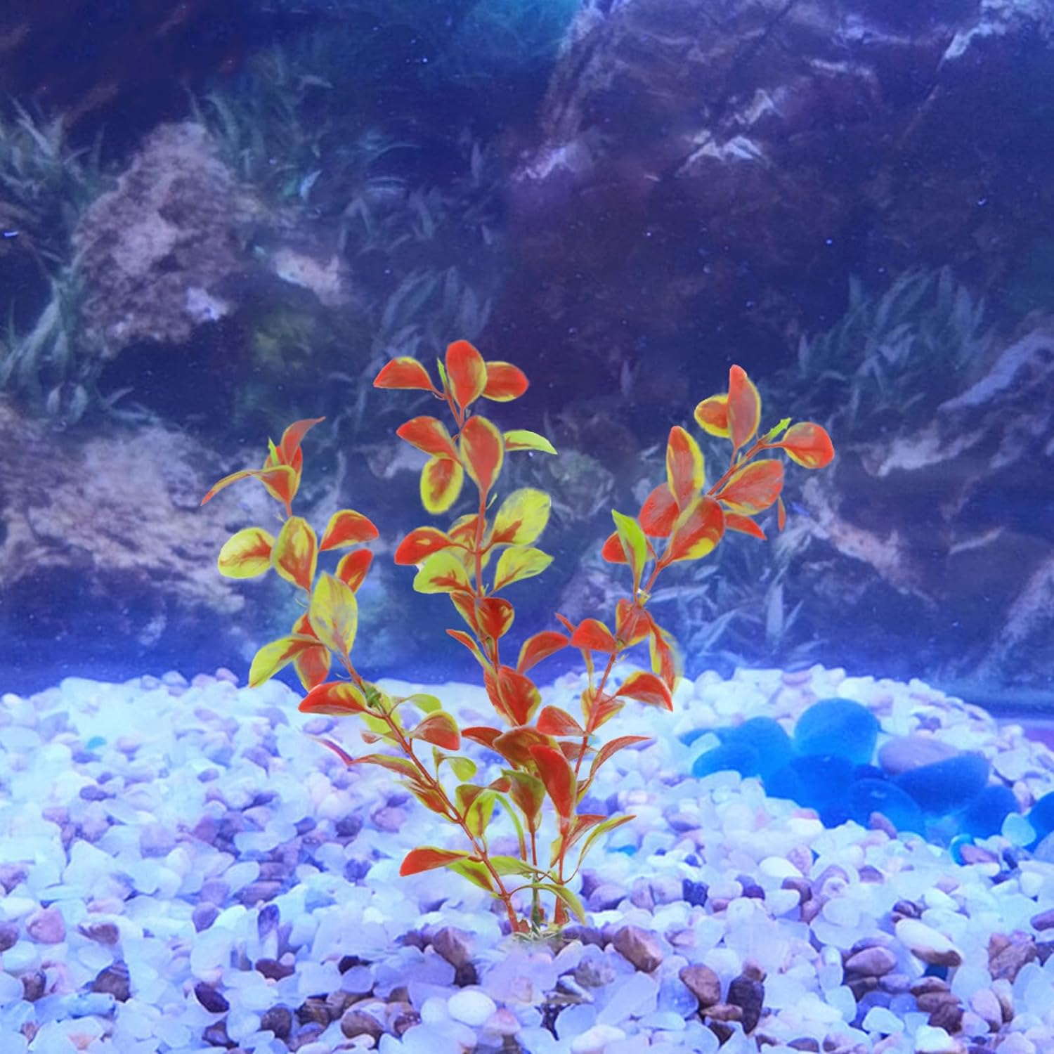 12Pcs Artificial Aquarium Plants Plastic Aquatic Plant Simulation Water Plants Decor Fish Tank Decorations Accessories