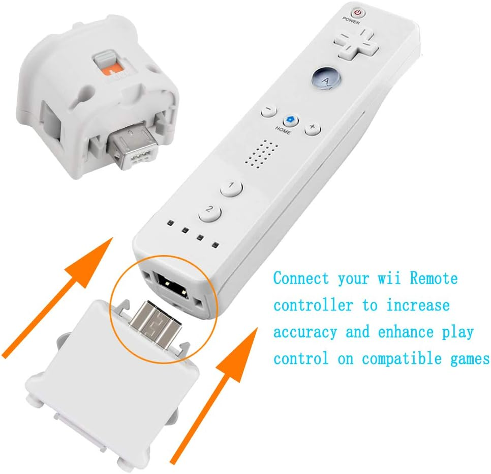 LACTIVX Wii Motion plus Adapter, 2 Packs Upgraded Motion Attachment for Wii Remote Controller (White) image number 4