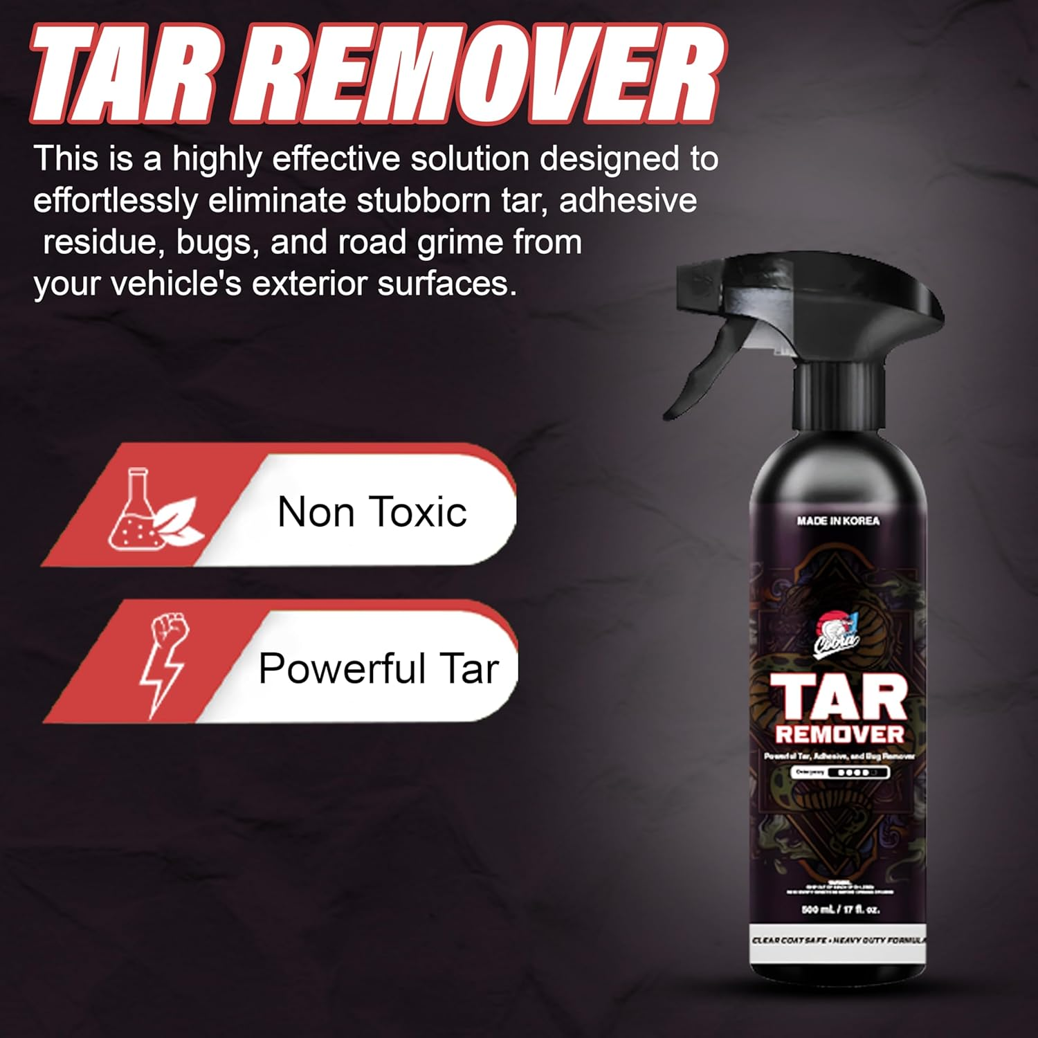 Tar Remover | Powerful Tar, Adhesive, and Bug Remover |500Ml image number 4
