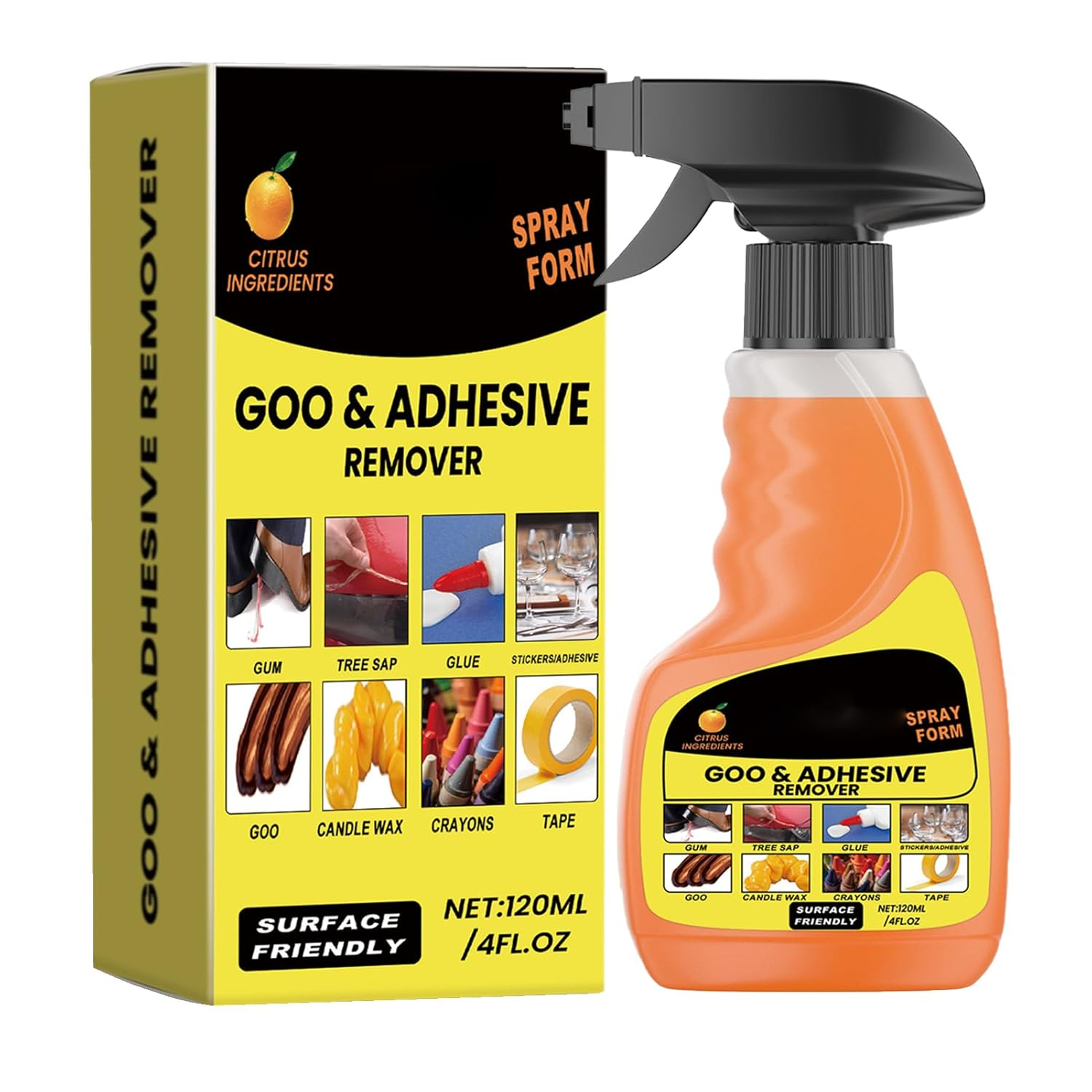 Goo & Adhesive Remover, 120Ml Multifunctional & Powerful Glue Remover, Tape Removal Spray Liquid for Glass, Metal, Tiles, Wood Products image number 3