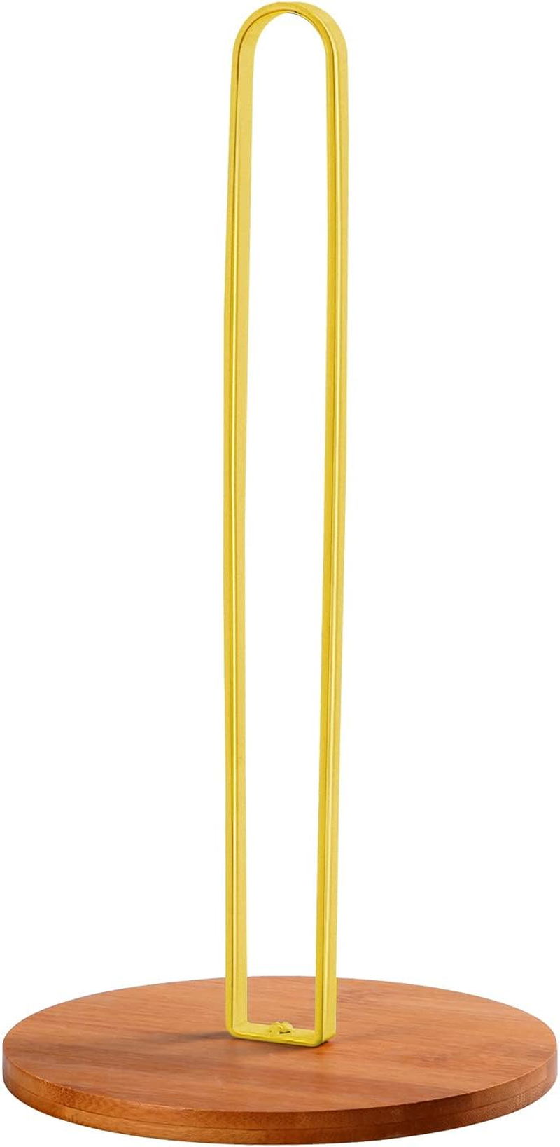 TONLEA Wooden Paper Towel Holder Countertop, Kitchen-Towel-Holder Freestanding with Non-Slip Base for Bathroom