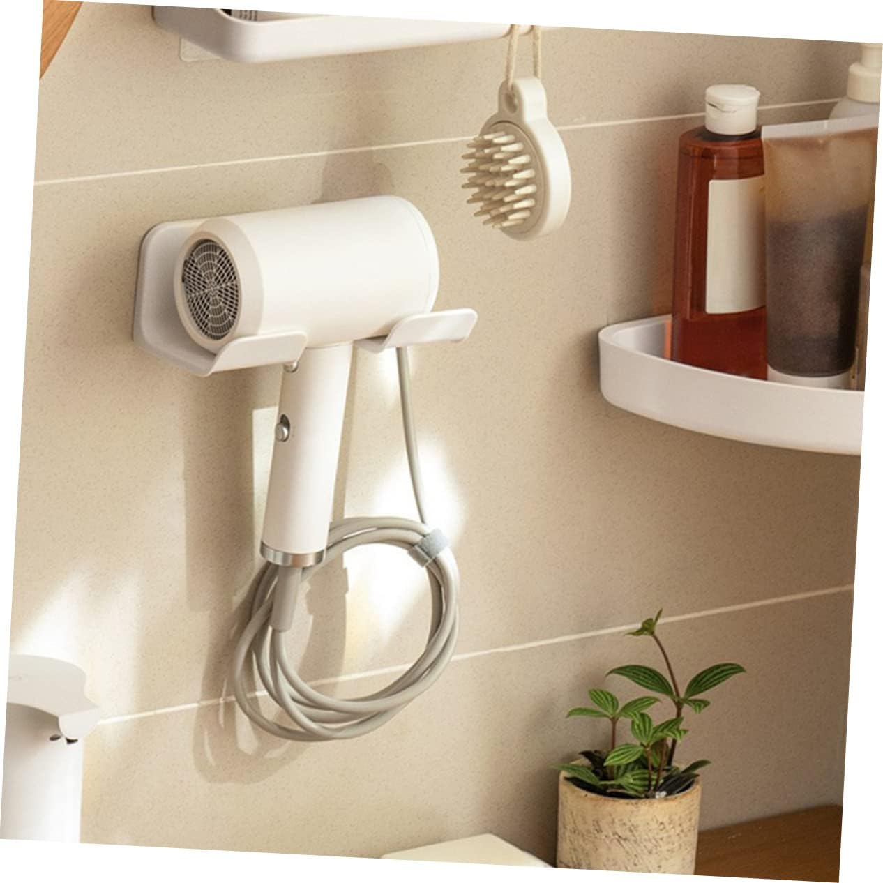 CANIGHT Toilet Dryer Holder Hotel Dryer Stand Hair Rack Hair Tool Organizer White image number 3