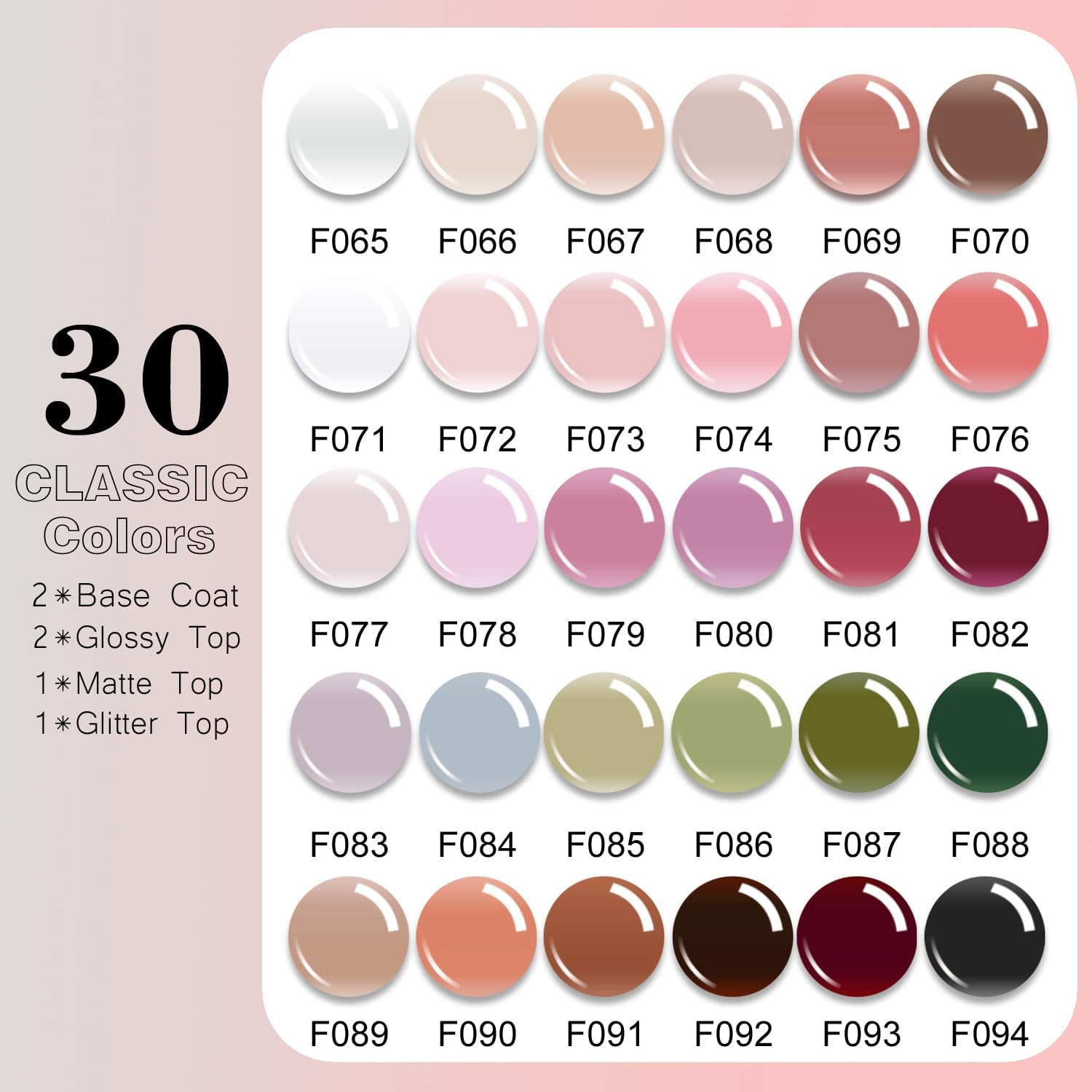 Vishine 12 Colors Soak off Gel Polish Collection, Longwear Nude Pink Shades Gel Nail Polish Set, High-Glossy Soak off UV LED Gel Polish Kit with Base Top Coat,Matte Top for Nail Art 8Ml image number 4