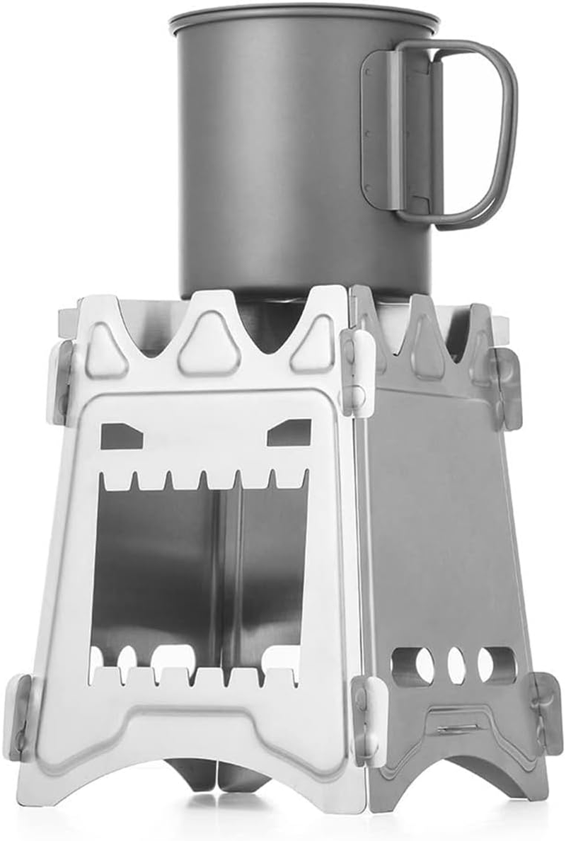 Enwye Lightweight Portable Camping Stove with Wood Burner, Folding Wood for Outdoor Hiking Camping Picnic Stove
