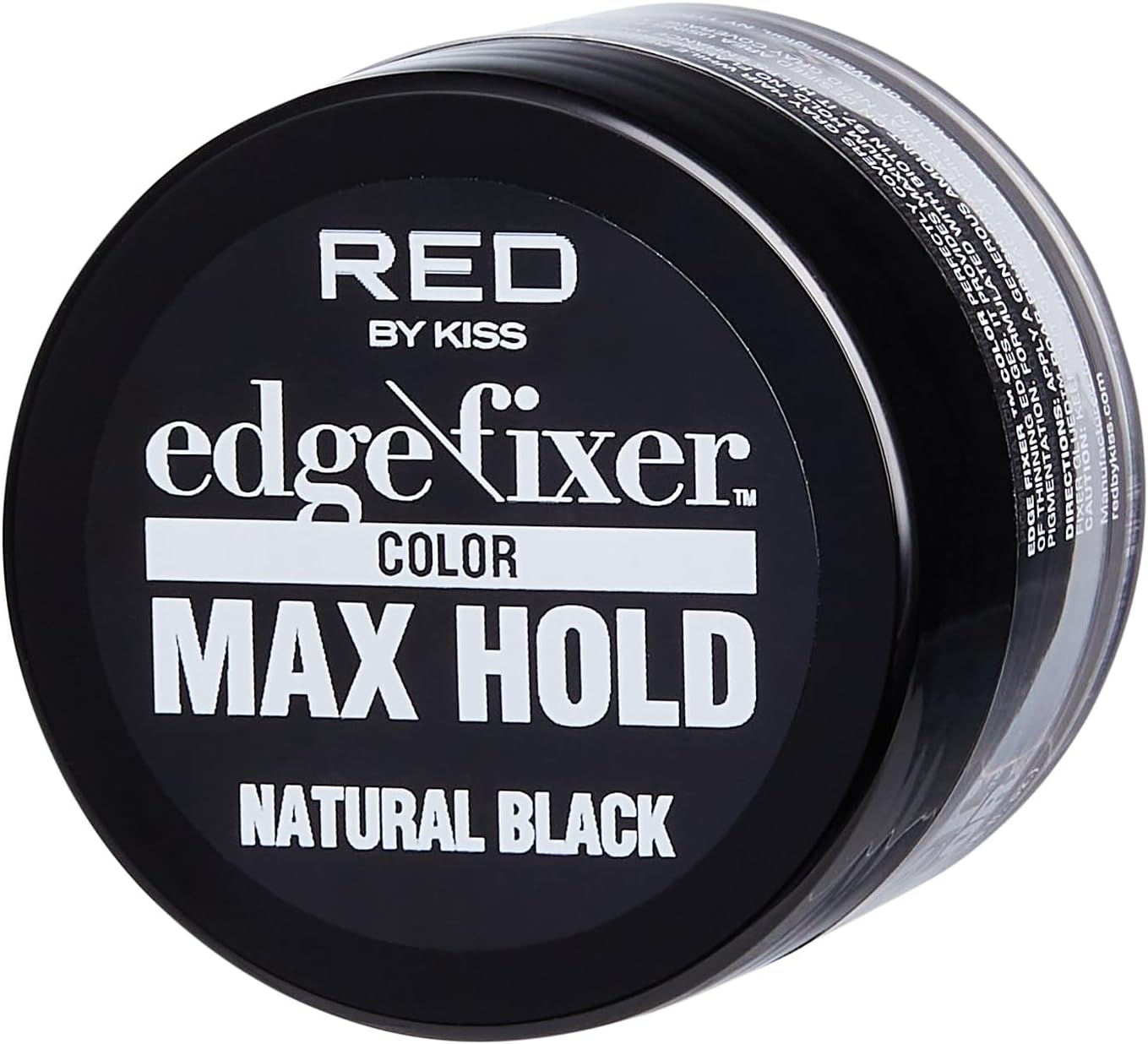 Red by Kiss Edge Fixer Color 24 HR Max Hold & 100% Gray Coverage 30Ml (1.01 US Fl.Oz) Natural Black Perfect for Missing Edges image number 1