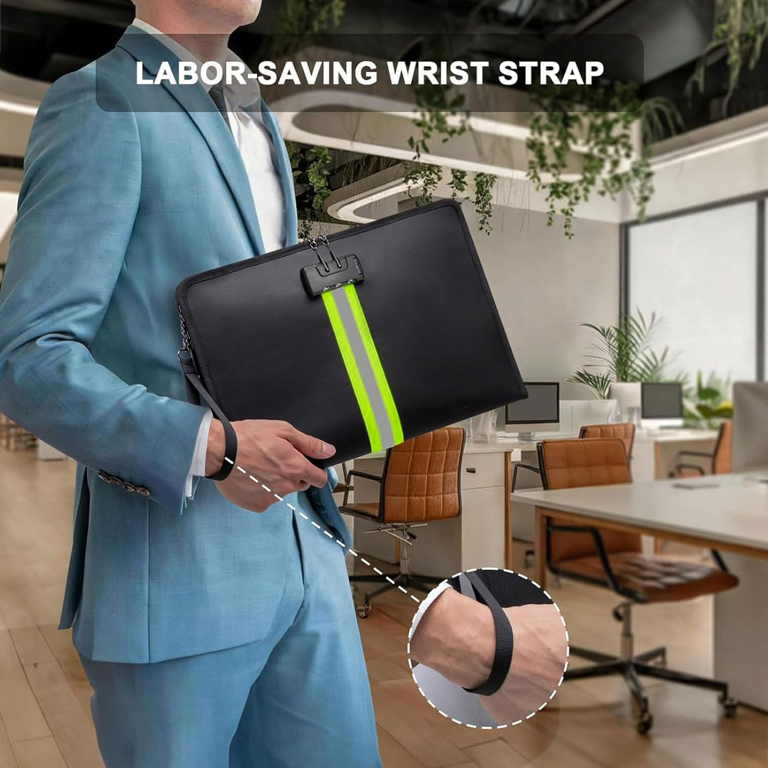 Multifunctional Non-Flammable Storage Bag Secure Passcode Security Slide Permanent Home Work Travel Use Combination image number 3