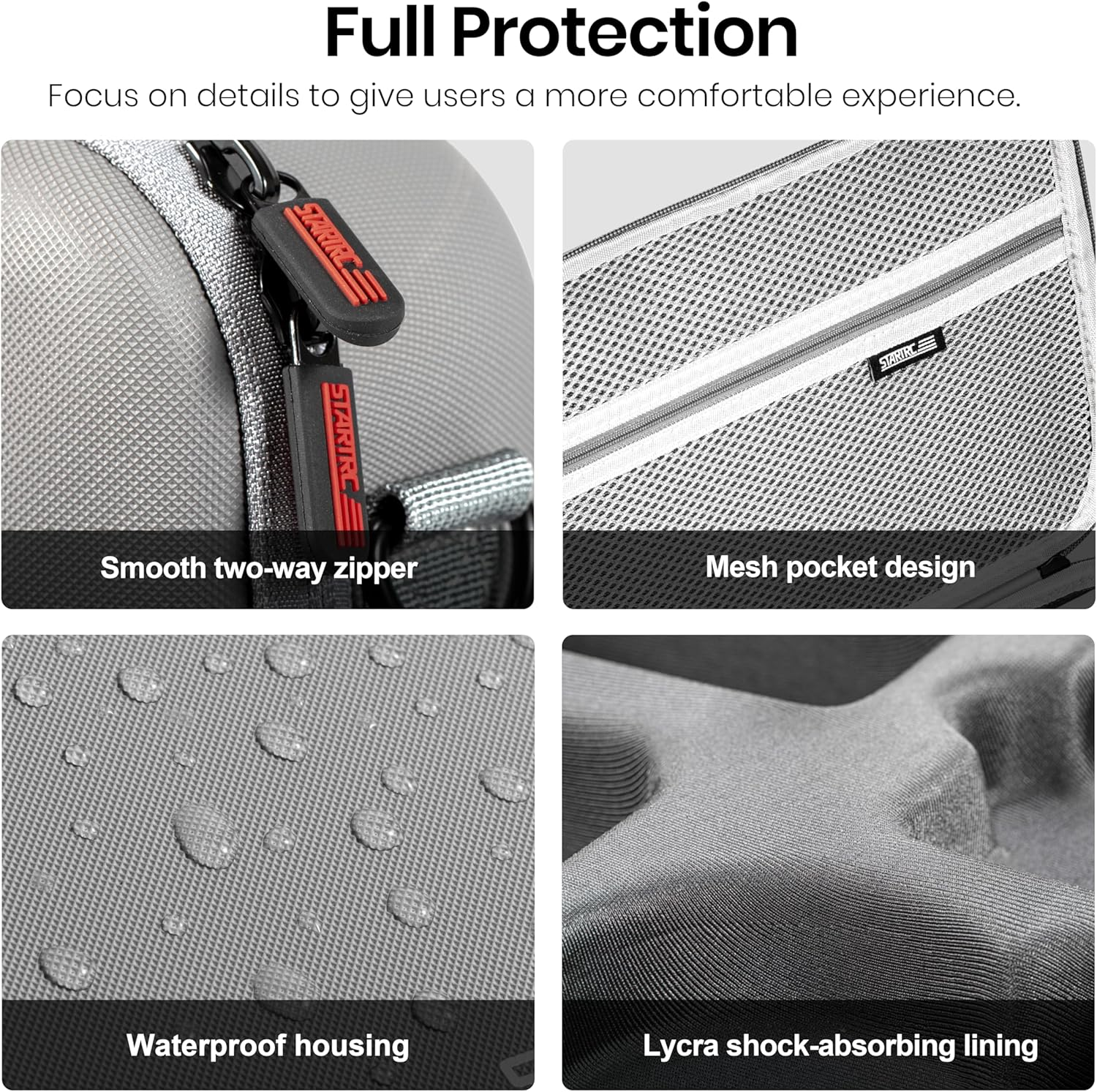 STARTRC Carrying Case for DJI Neo 2 Accessories, Portable PU Protective Shoulder Bag for DJI Neo 2 Fly More Combo, Compatible with RC-N3/RC-N Remote Controller image number 4