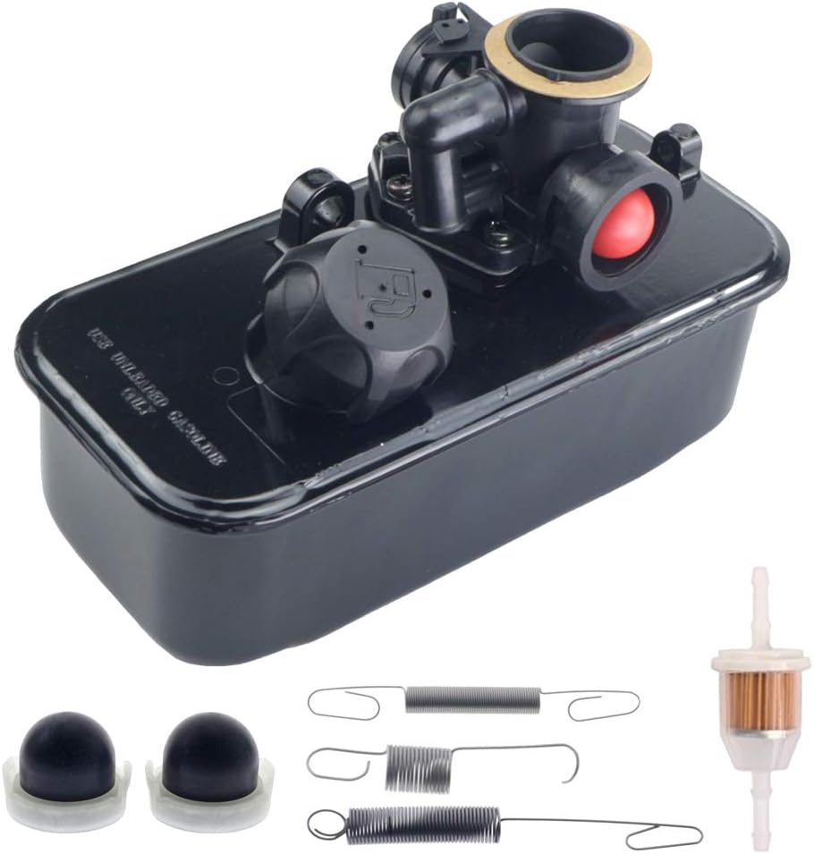 ANTO Fuel Tank and Carburetor Assembly for Briggs & Stratton 499809 498809A 494406 with 698719 691859 692211 Governor Spring Primer Bulb