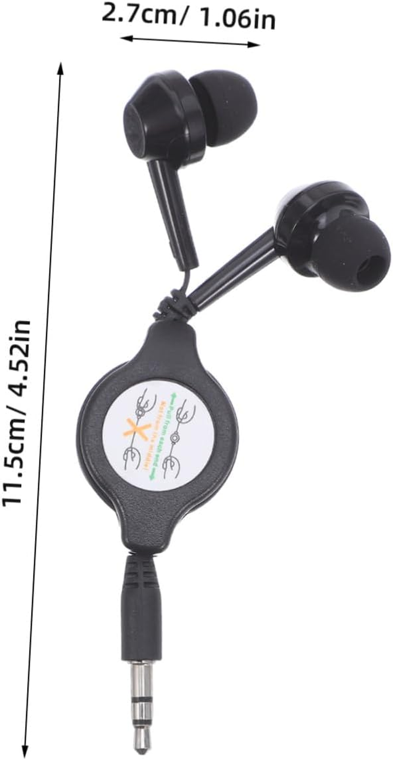 Yardenfun 2Pcs Retractable Wired Earbuds Double Retractable Design Ergonomic In-Ear Headphones Stable Fit Comfortable for Students Sports Travel Daily Use High-Fidelity Sound image number 2
