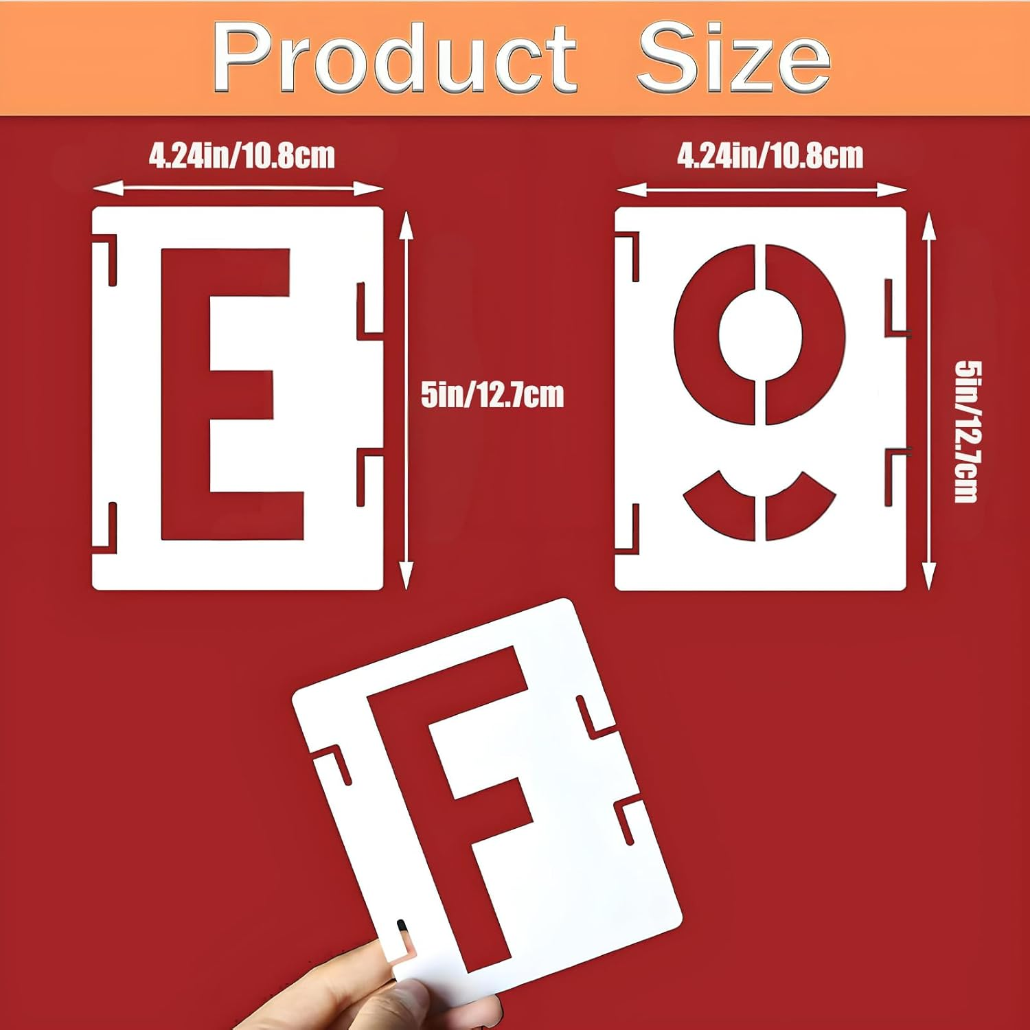 RUIFEN 42-Piece Reusable Alphabet & Number Molds Set - 4.24X5 Inch Plastic Letter Craft Templates for DIY Painting, Baking, Soap Making with Interlocking Symbols (A-Z, 0-9) image number 4