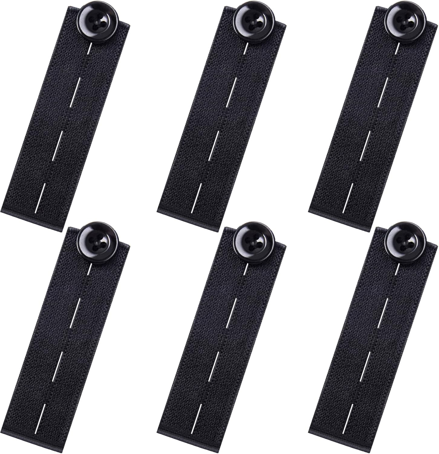 AIRIQI Elastic Waist Extenders, Adjustable Waistband Expanders for Men and Women, Jeans Pants Button Extender (B6)