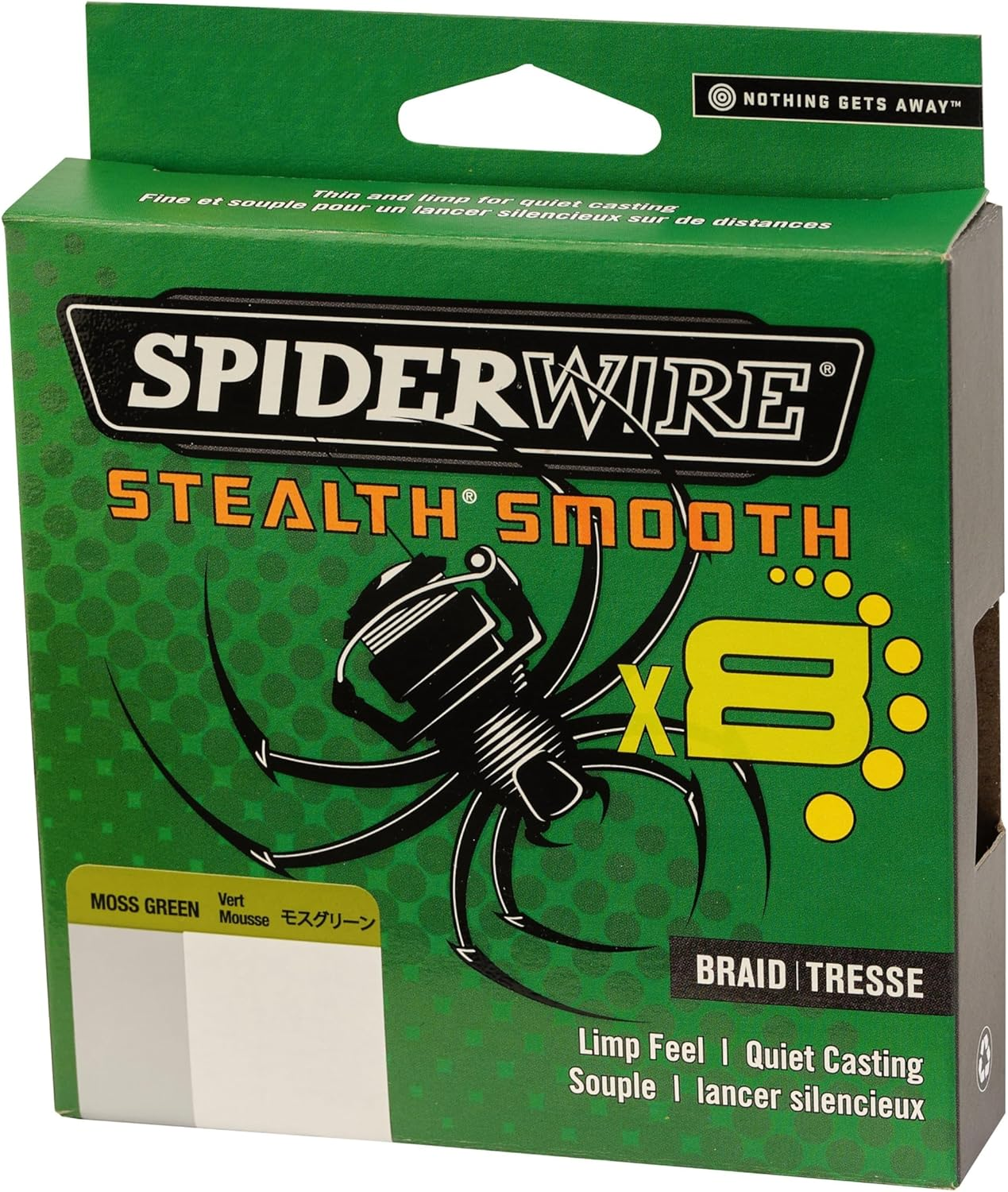 Spiderwire Stealth Smooth Superline Braid Fishing Line, Spiderwire&reg; Stealth Smooth, SCSM80G-270 SPW STSMO 80LB 270YD MGRN, Moss Green, 80/20 Pound Test-270 Yard image number 2