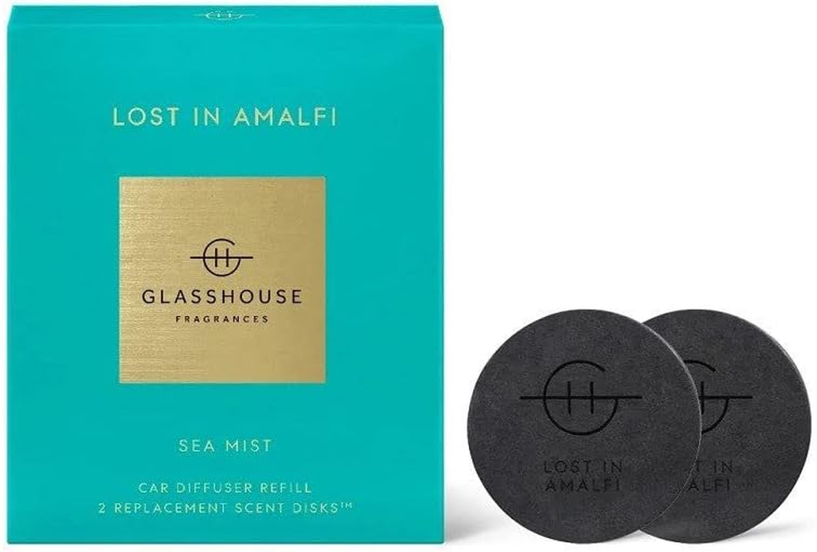 Glasshouse Fragrance Lost in Amalfi Car Diffuser Scent Disk (Pack of 2)