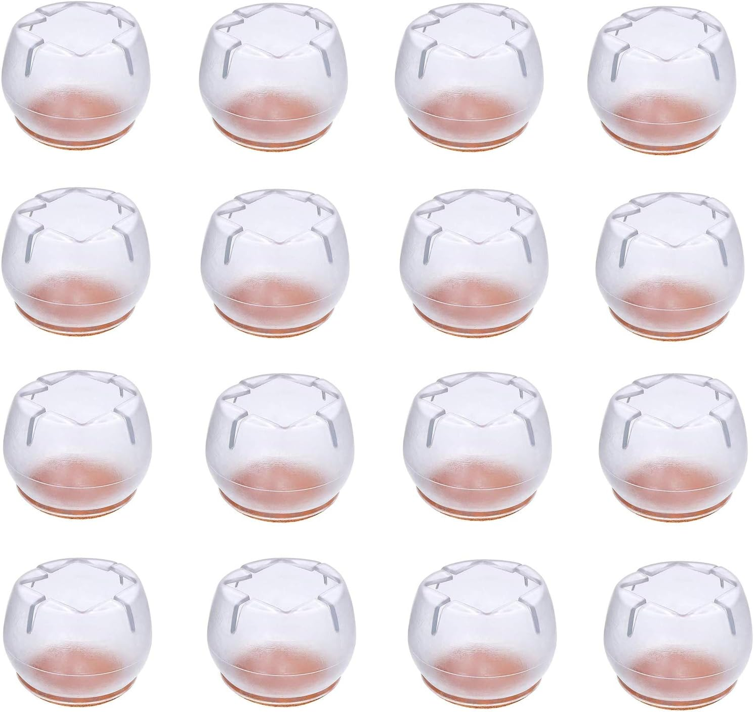 Maydahui 16PCS round Chair Leg Floor Protectors Furniture Silicon Table Feet Covers Prevents Scratches Glides Caps Cups Fit 1-4/5 to 2 Inch （45-50Mm） image number 1
