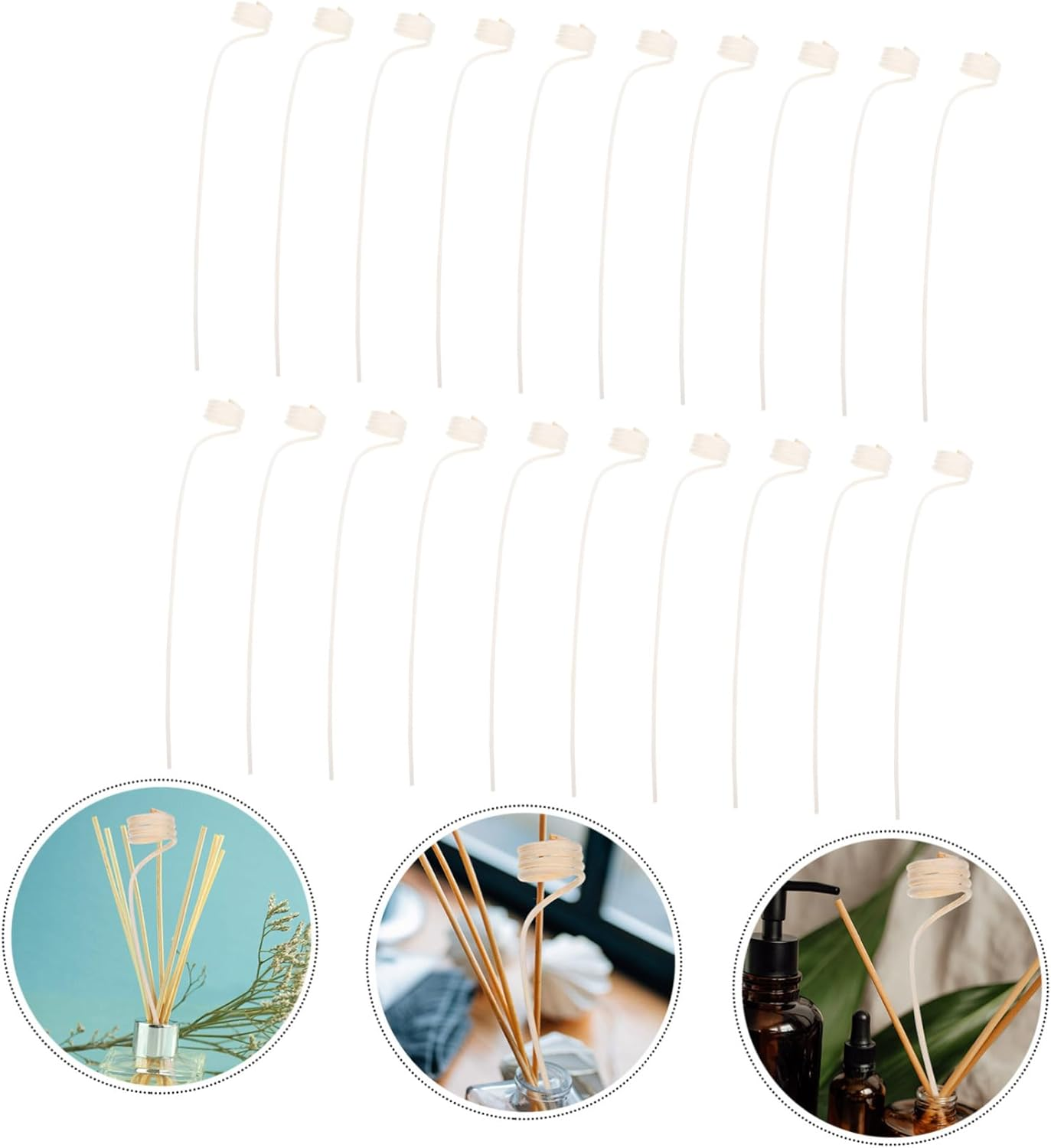 20Pcs Replaceable Aroma Diffuser Sticks Rattan Essential Oil Reed Diffuser Sticks for Home Fragrance Wedding Aromatherapy Household Use image number 5