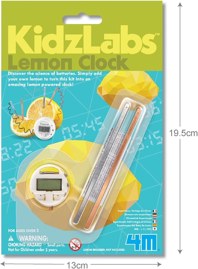4M FSG3306 Kidzlabs Lemon Clock image number 2