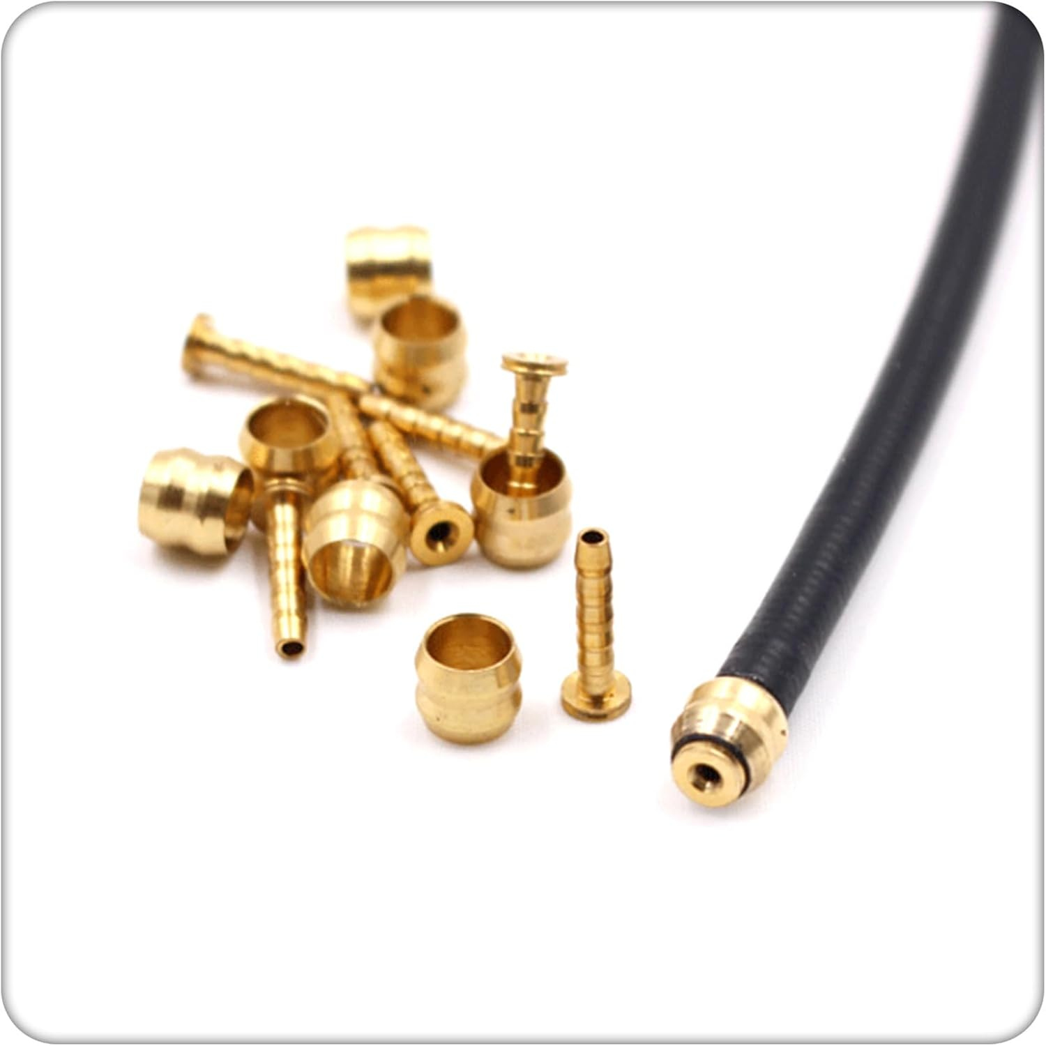 12 Set Bike Brake Hose Olive and Barb Connector Kit for Shimano Hydraulic Disc Brake Olive Insert for Bicycle Replacement Parts (BH59) image number 6