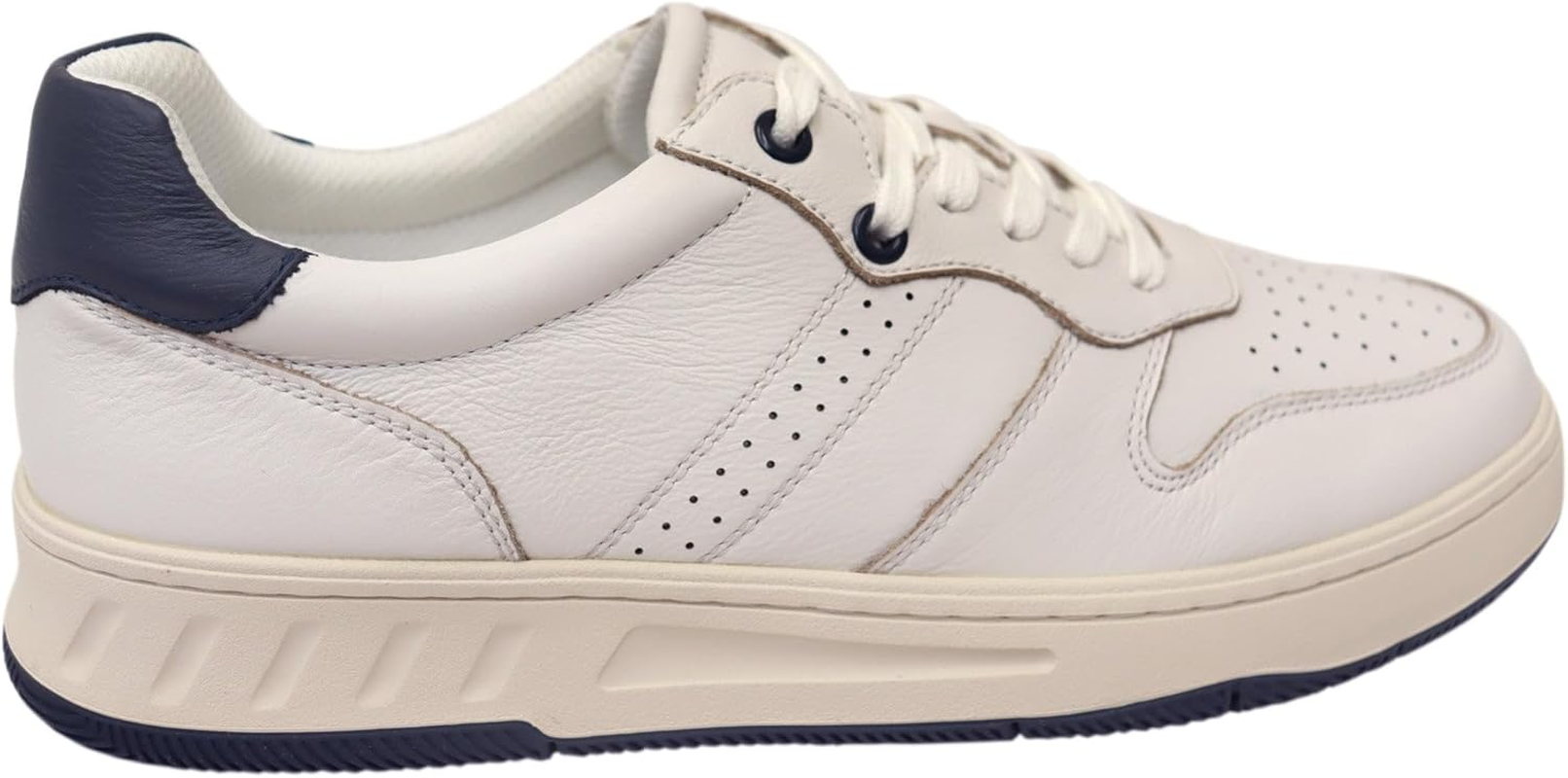 Hush Puppies Mens Swing off White/Navy Casual Sneaker 8 Dress Shoes image number 3