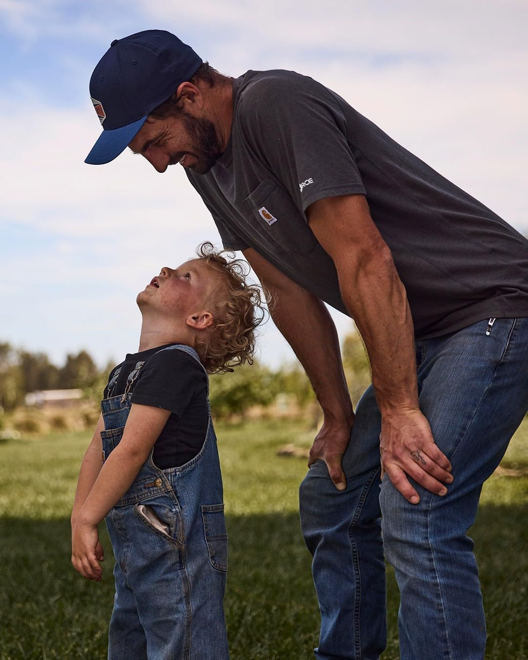 Carhartt Boys Washed Denim Bib Overall image number 3