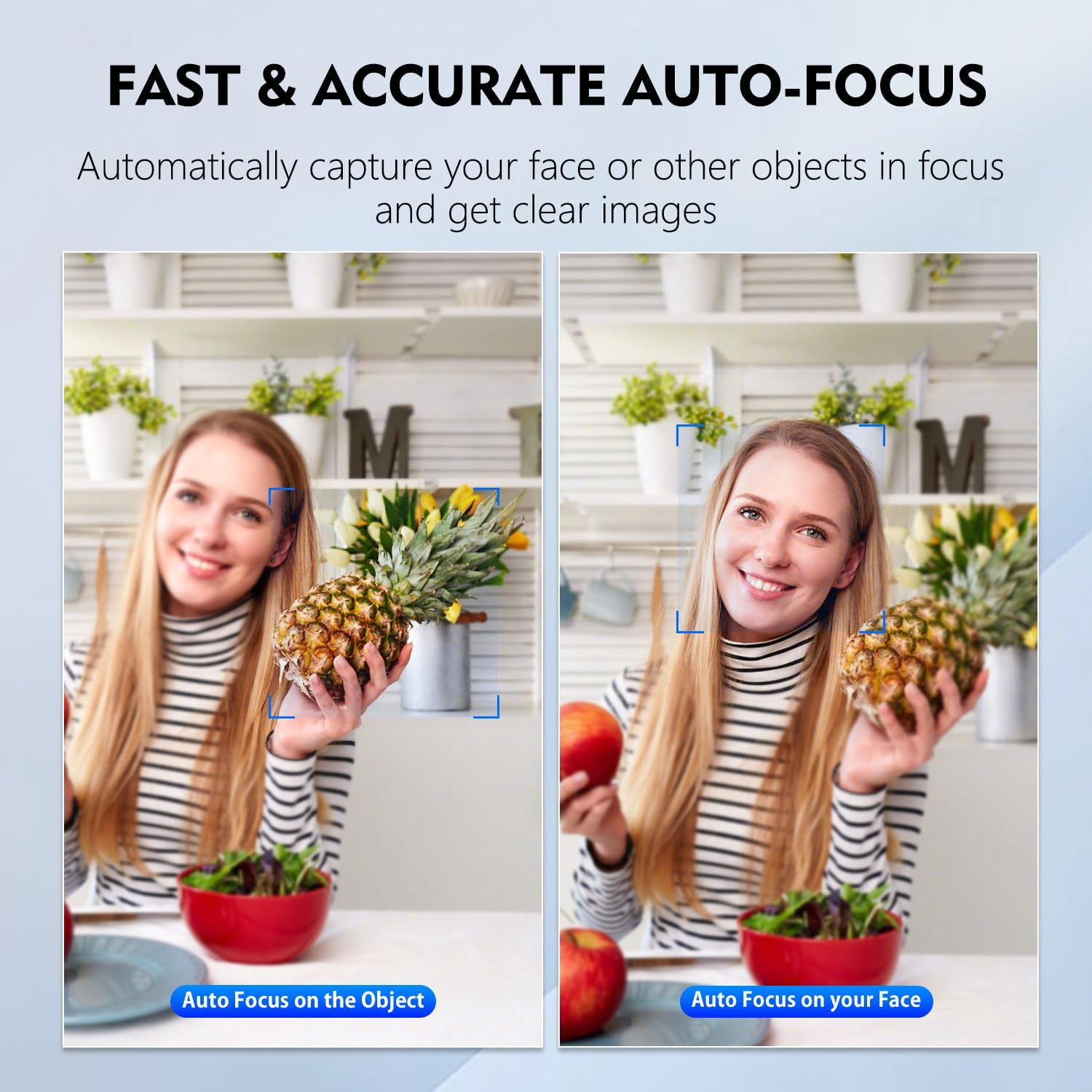 TOALLIN 2K QHD Webcam with Windows Hello, Facial Recognition Web Camera, 5 Million Pixels, Auto-Focus Computer Camera, USB Webcam with Microphone & Privacy Shutter image number 6