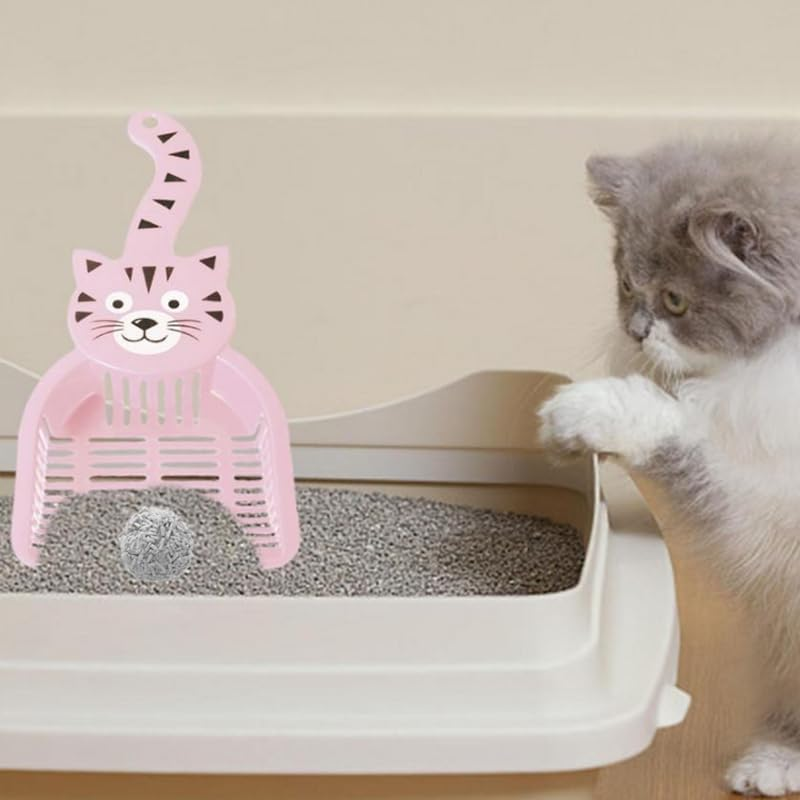 LAKYMIE Pack of 2 Litter Scoop Cat Litter Scoop Plastic Litter Scoop Cat Litter Scoop for Pets Cats Dogs image number 5