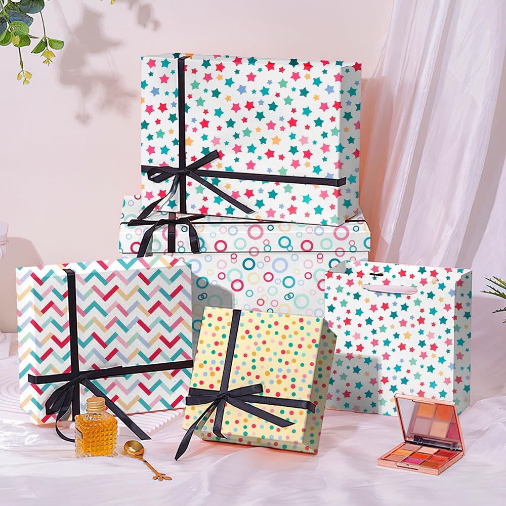 Rugwioyu Red Sports Wrapping Paper, 12 Sheets, 20 X 27 Inches, Birthday, Graduation, Christmas image number 2