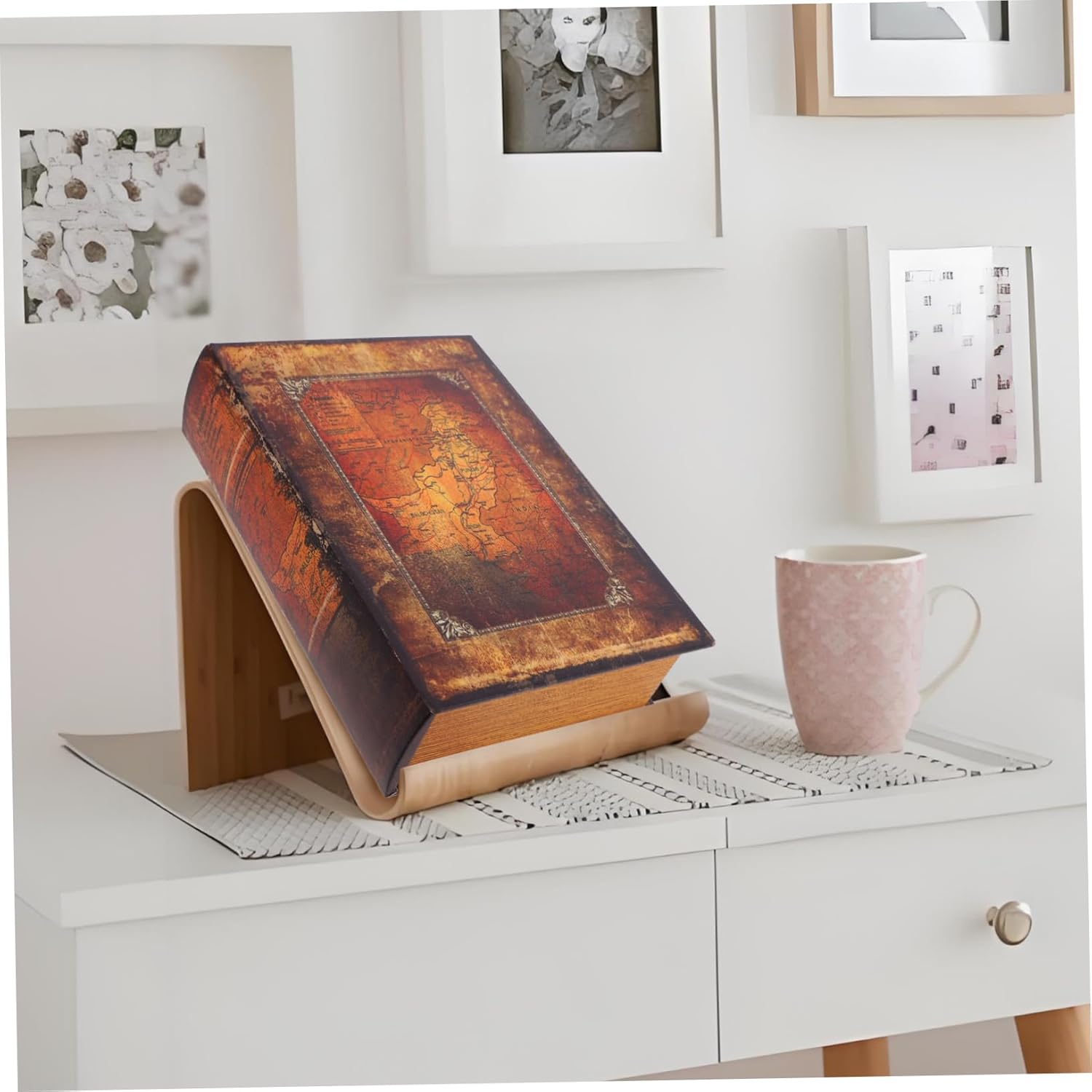 Luxshiny Fake Book Jewelry Box Large Simulation Book Shaped Key Storage Organizer Lid Decorative Home Ornament for Living Room and Shelf Display image number 2