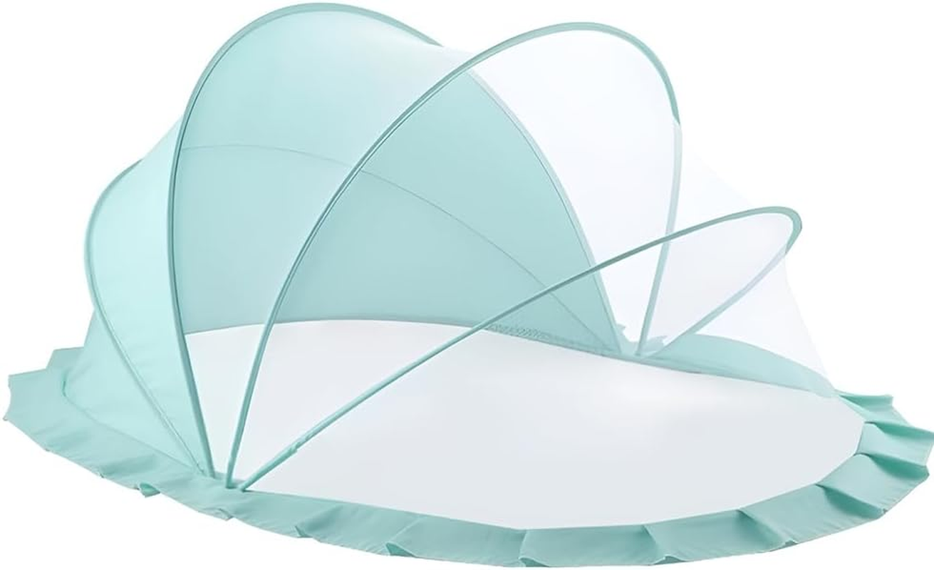 Baby Mosquito Net, Portable up Mosquito Net, anti Mosquito Bed Canopy, Foldable Travel Mosquito Net Bed Tents, Mosquito Net Suitable for Home, Camping and Hiking (128 * 65 * 60 CM, Green)