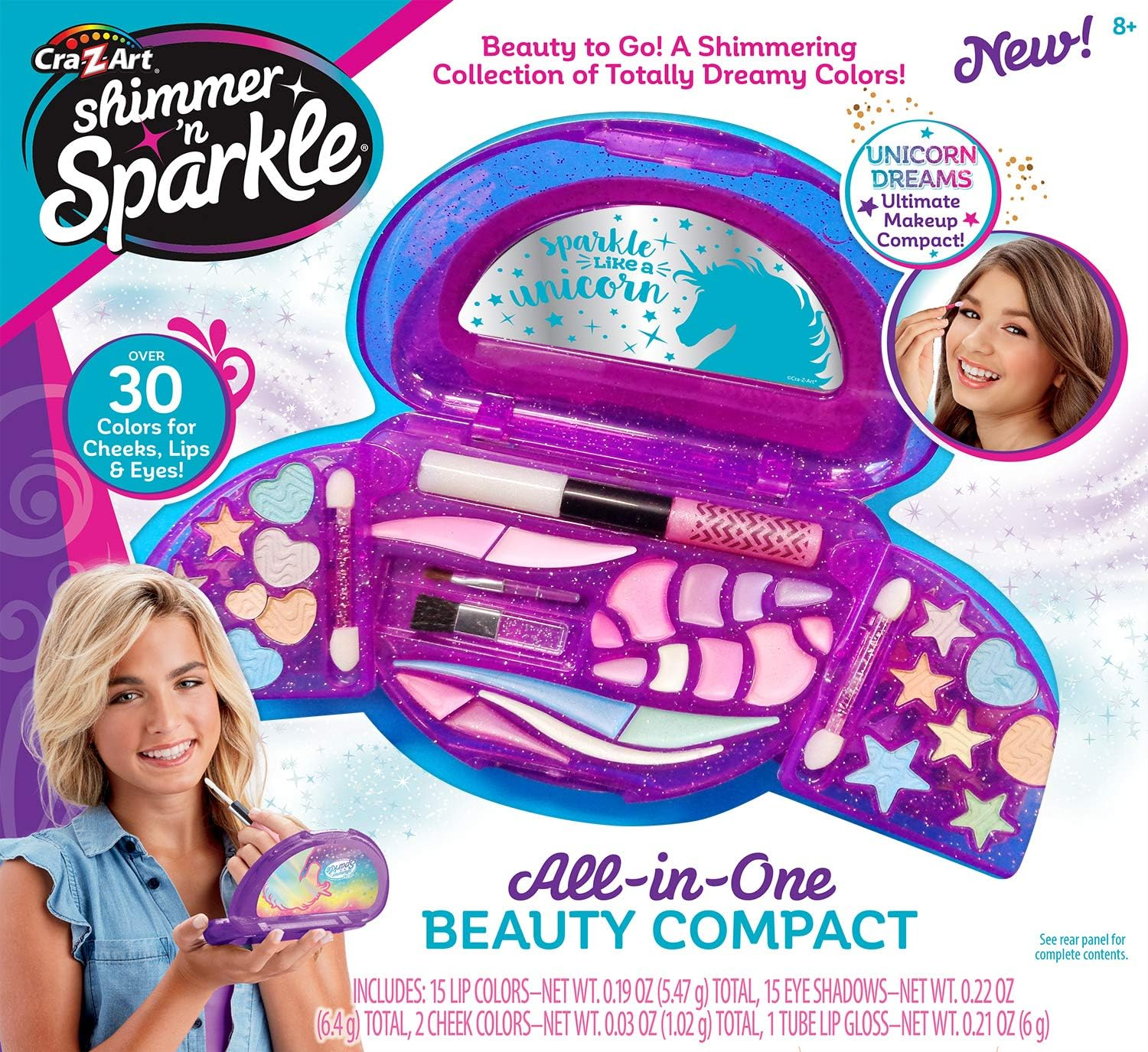 Cra-Z-Art Shimmer &rsquo;N Sparkle All in One Beauty Compact by ! image number 1
