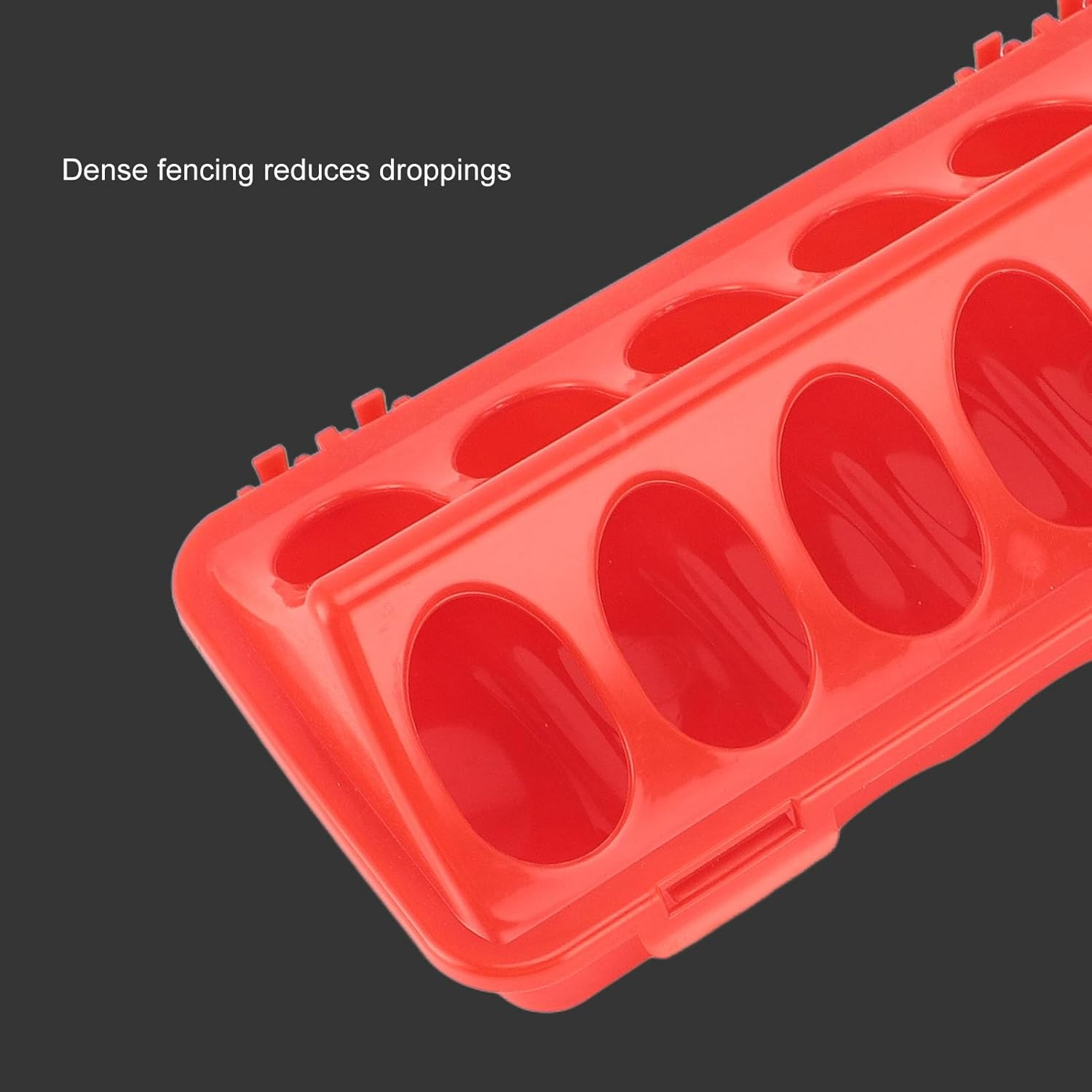 5PCS Plastic Flip Top Poultry Feeders, Multihole Bird Feeding Dish Dispensers, anti Spill Small Poultry Feeder for Birds Poultry image number 5