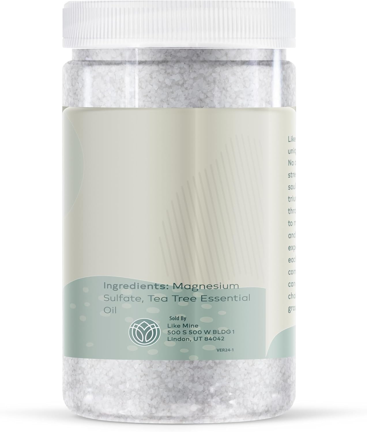 Like Mine Epsom Salt Soak with Tea Tree Essential Oil , 2 Lb, Bath & Foot Soak Magnesium Sulfate Blend image number 3