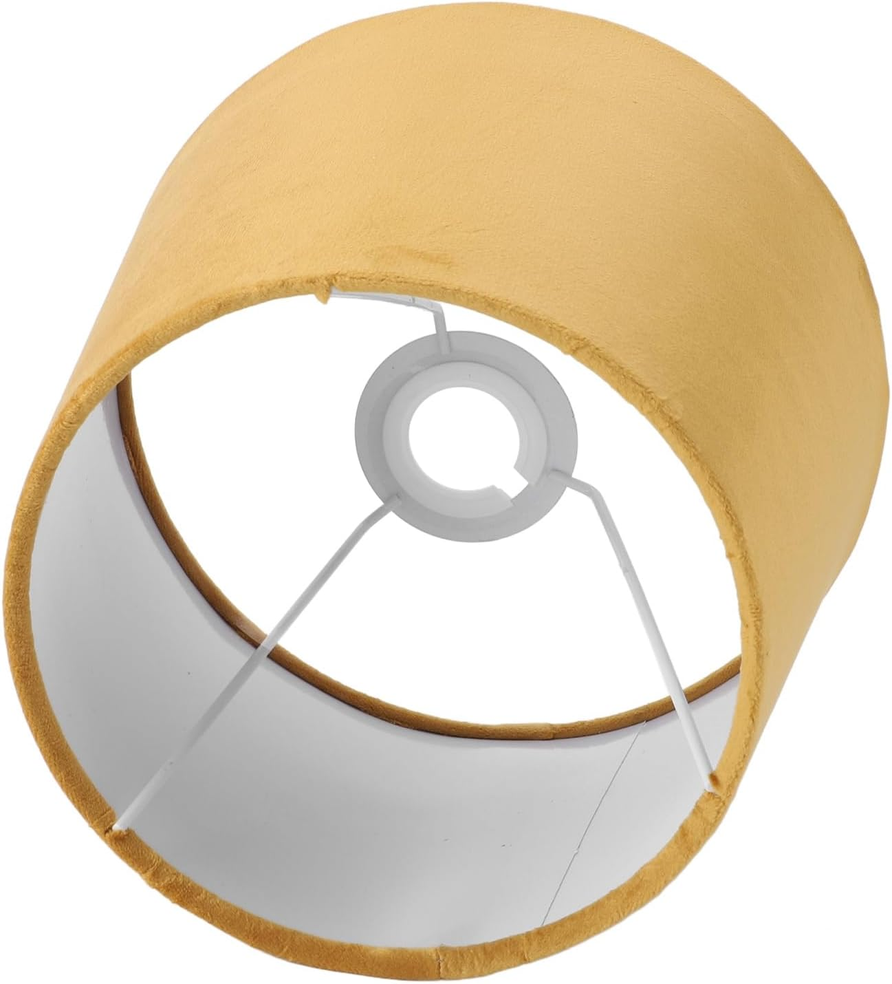 Generic Fabric Lampshade, E27 E14 Velvet Conical Lampshade Lamp Shade Easy Installation Decorative Lamp Replacement for Table Bedside Floor Lobbies Bedrooms Studies (Gold) - Blue image number 2