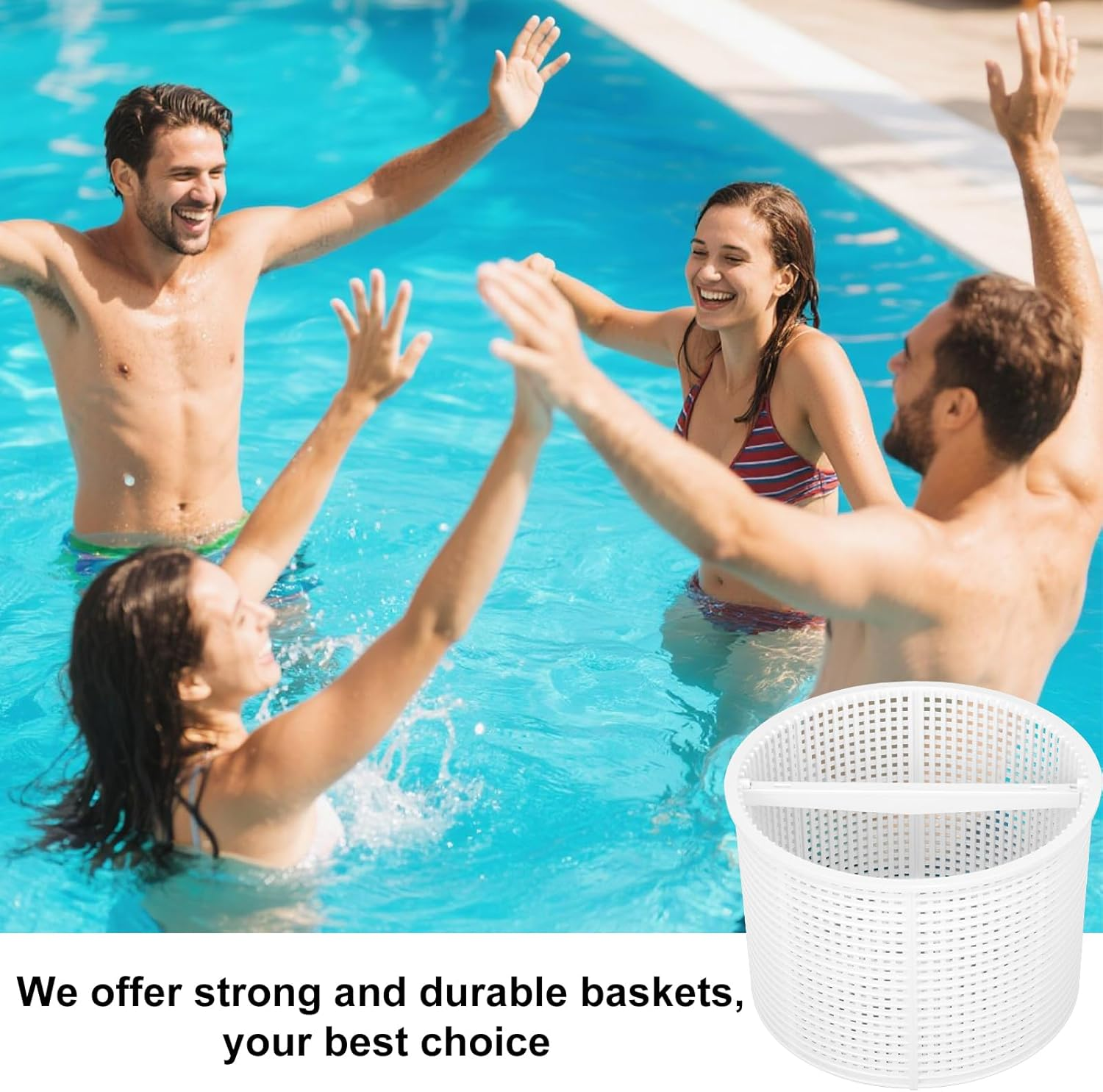 Pool Skimmer Basket Replacement, Swimming Pool Strainer Filter Basket Skimmer Accessories Compatible with Hayward SPX1082CA Fits Models SP1082 SP1083 SP1084 SP1085 SP1086 B-152 (White) image number 2