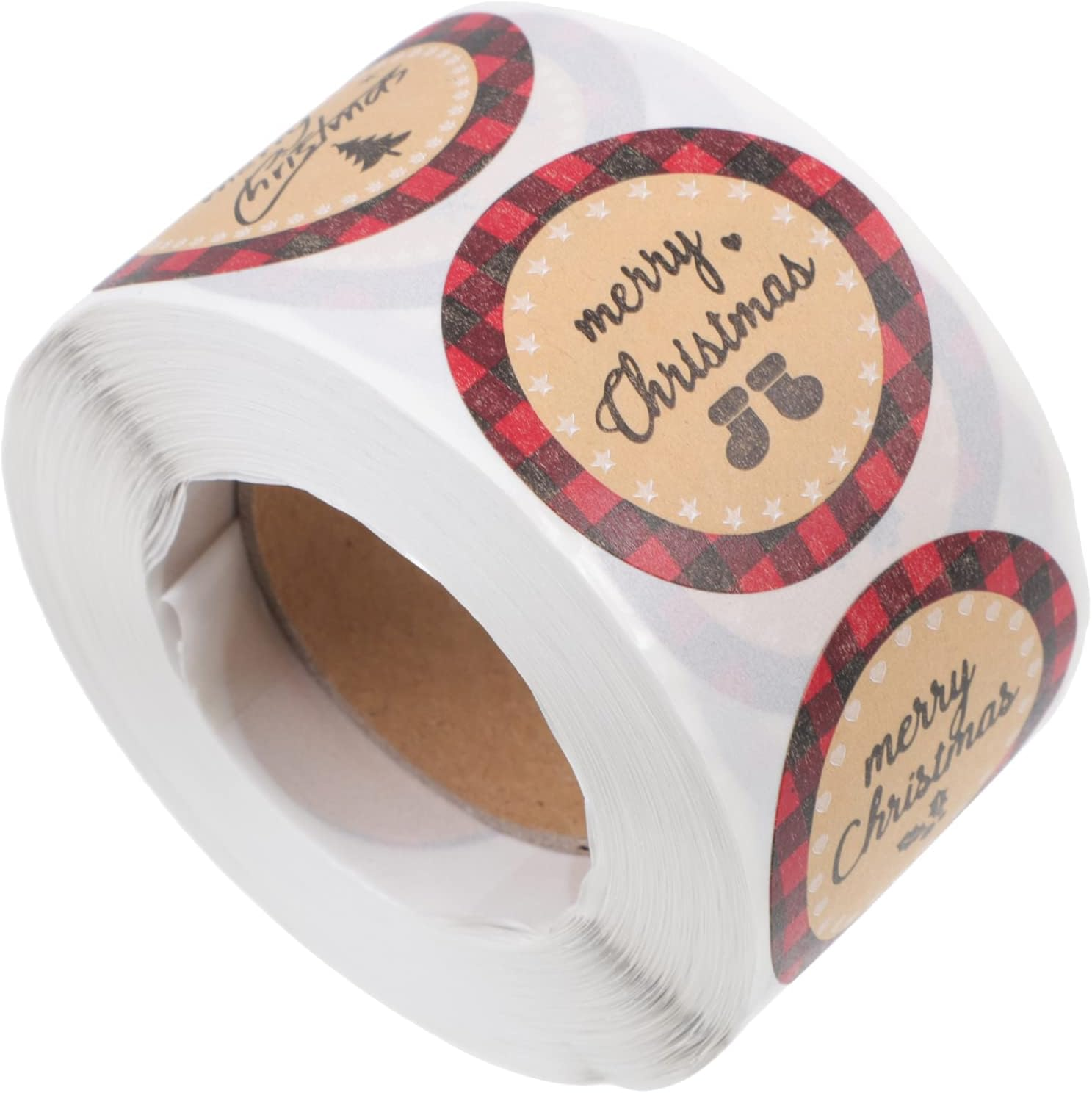 SEWACC Christmas Pattern Seal Label Sticker for Envelope Mouth Decorative Christmas Sealing Sticker for Bags and Wrapping Paper image number 3